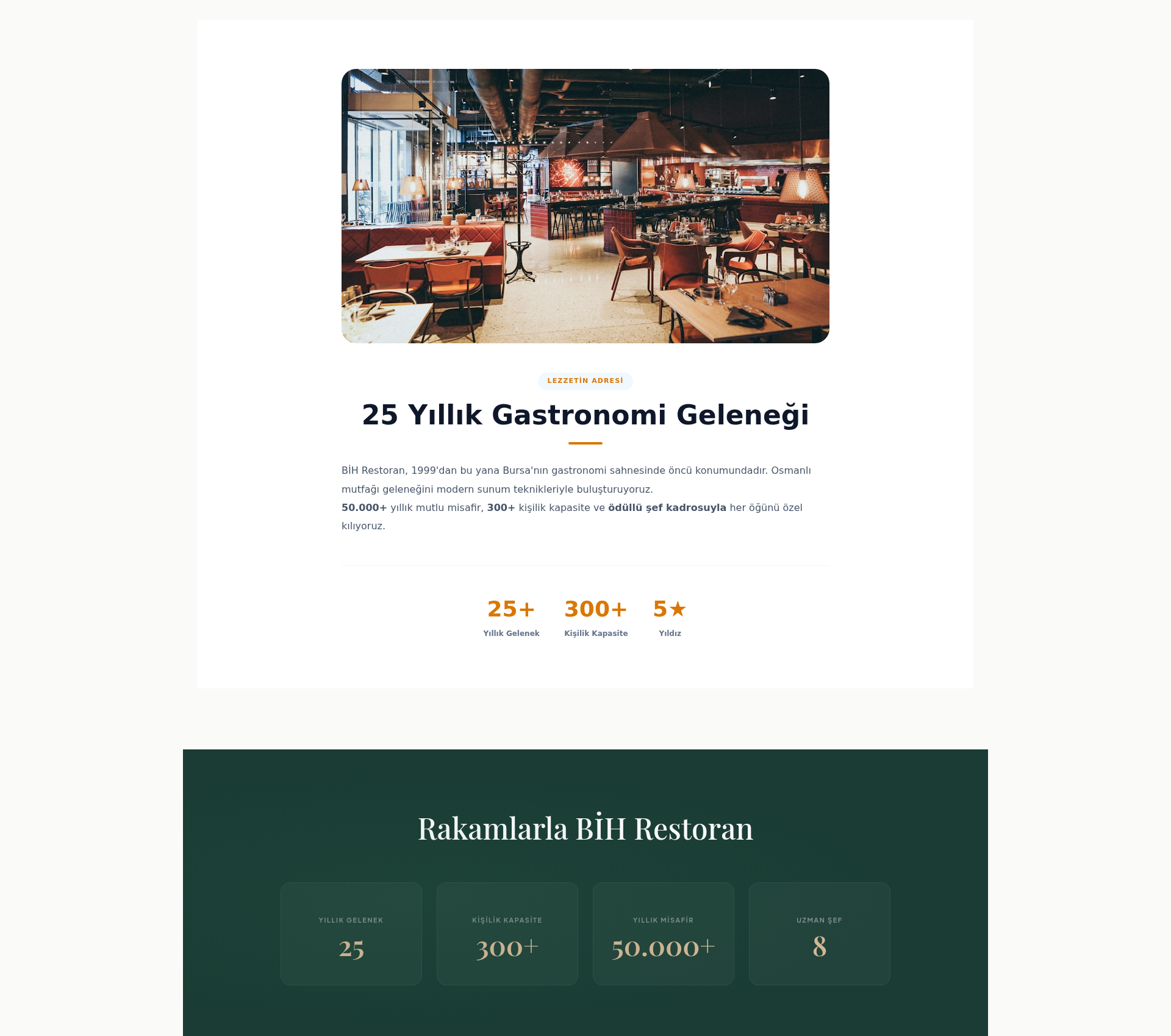 Kafe ve Kahvehane Kurumsal Web Sitesi 2
