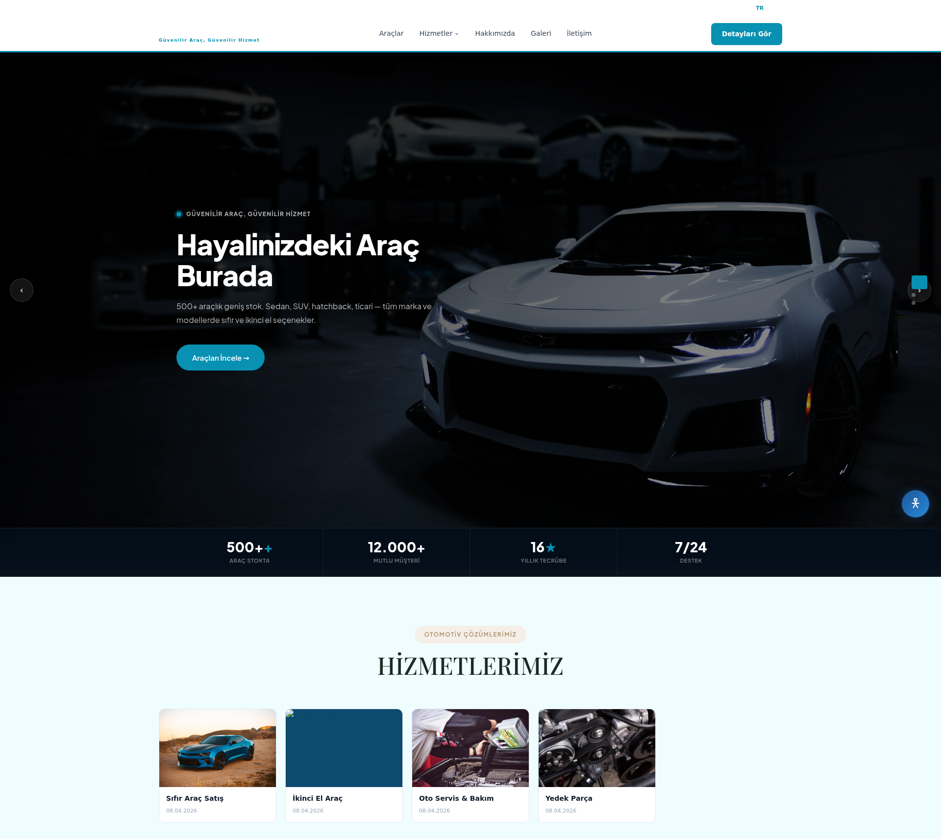 Oto Cam ve Film Uygulama Web Sitesi