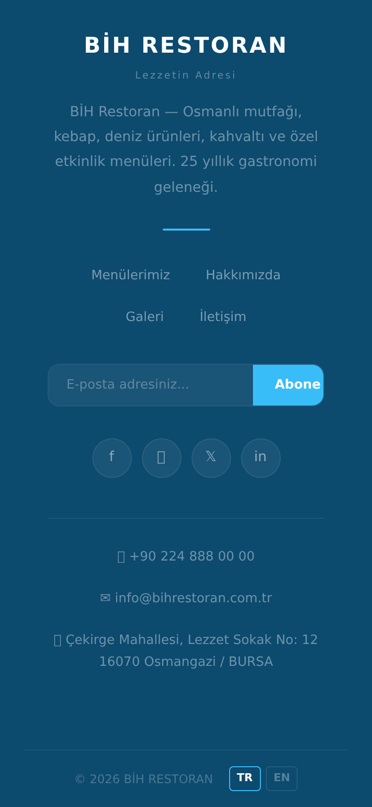 Balık Restoranı ve Meyhane Web Sitesi 5