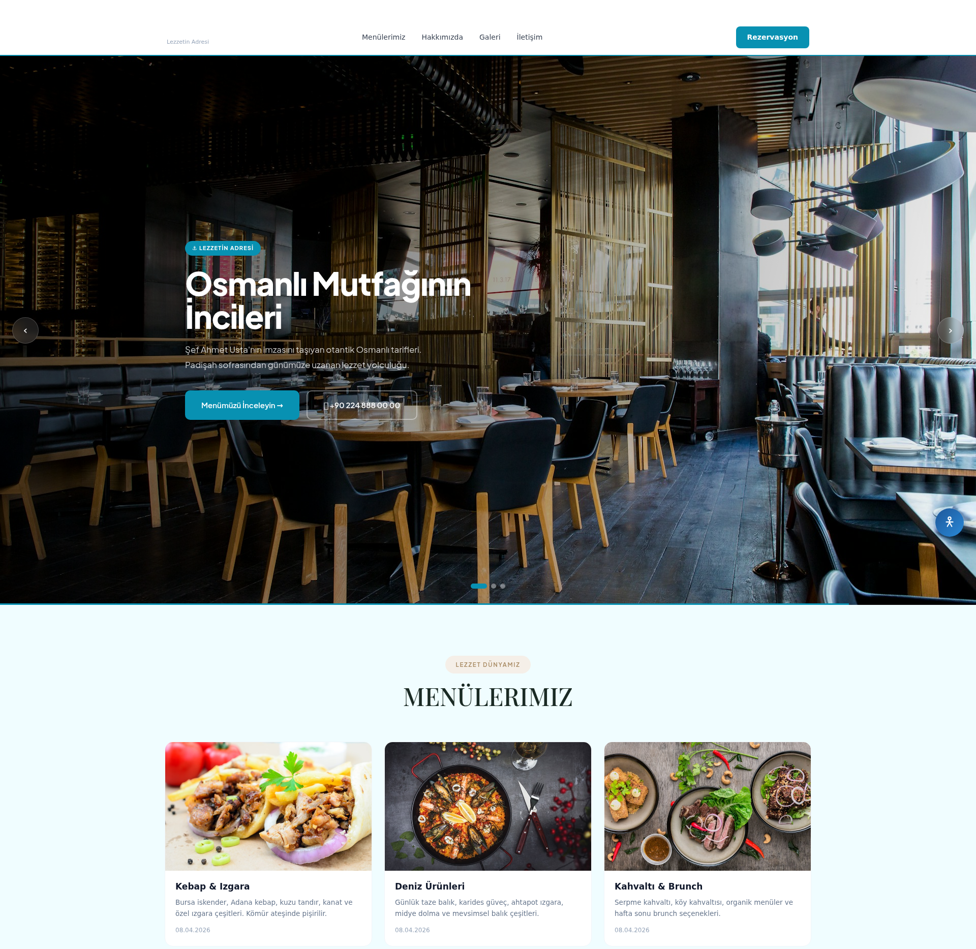 Pastane ve Fırın Kurumsal Web Sitesi