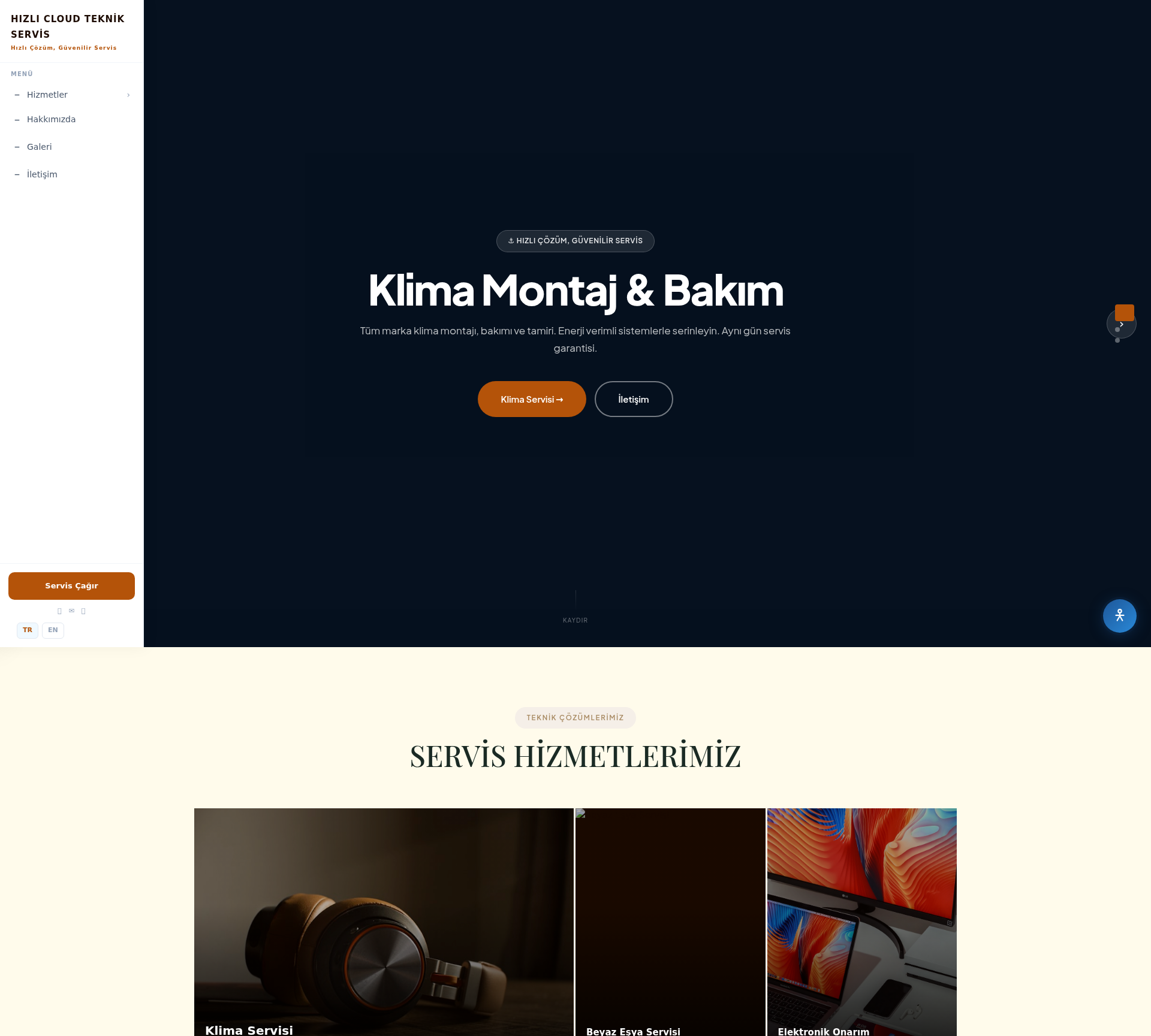 Kombi ve Doğalgaz Servis Web Sitesi