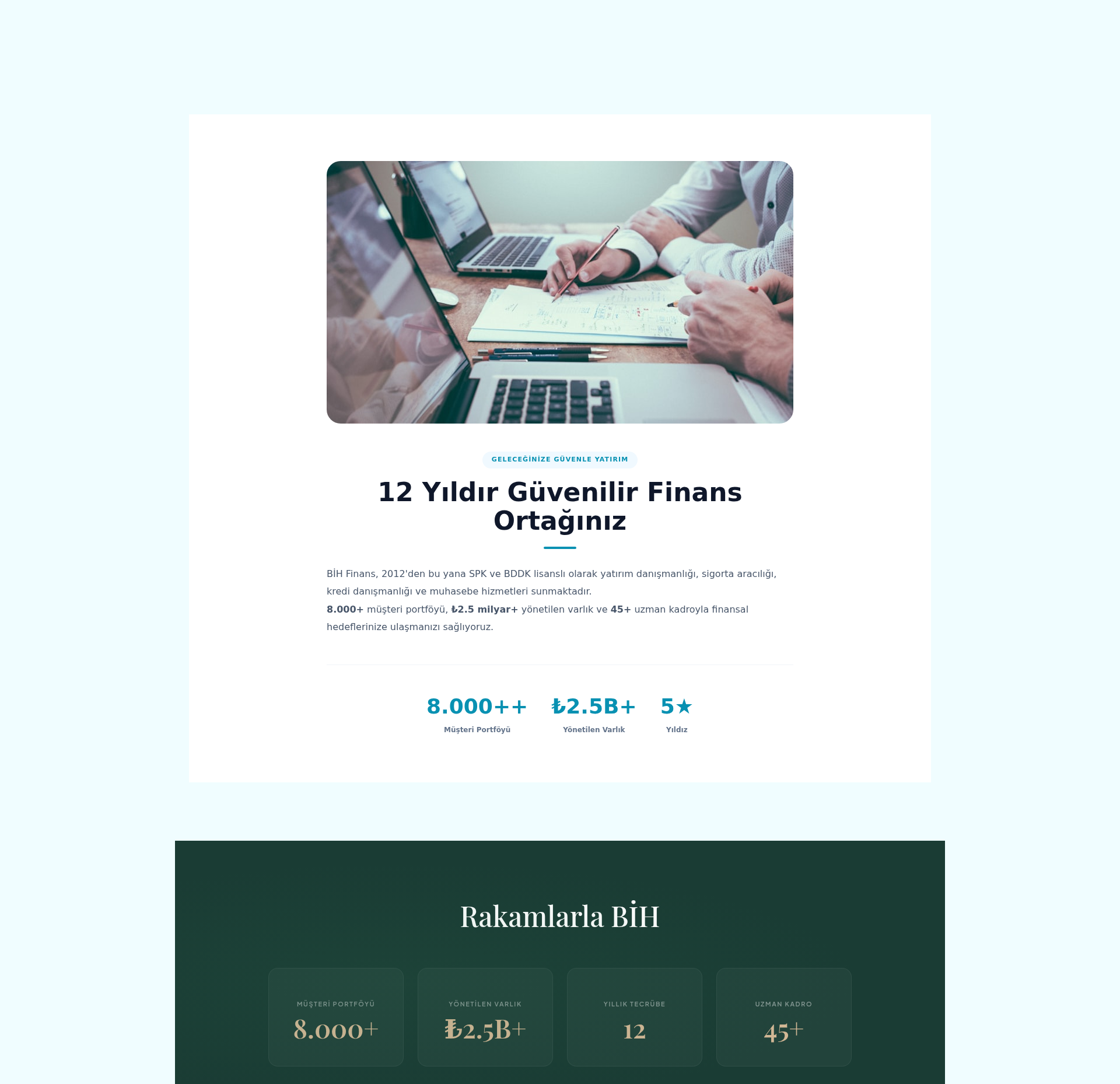Kredi ve Finansman Aracılık Kurumsal Web Sitesi 2