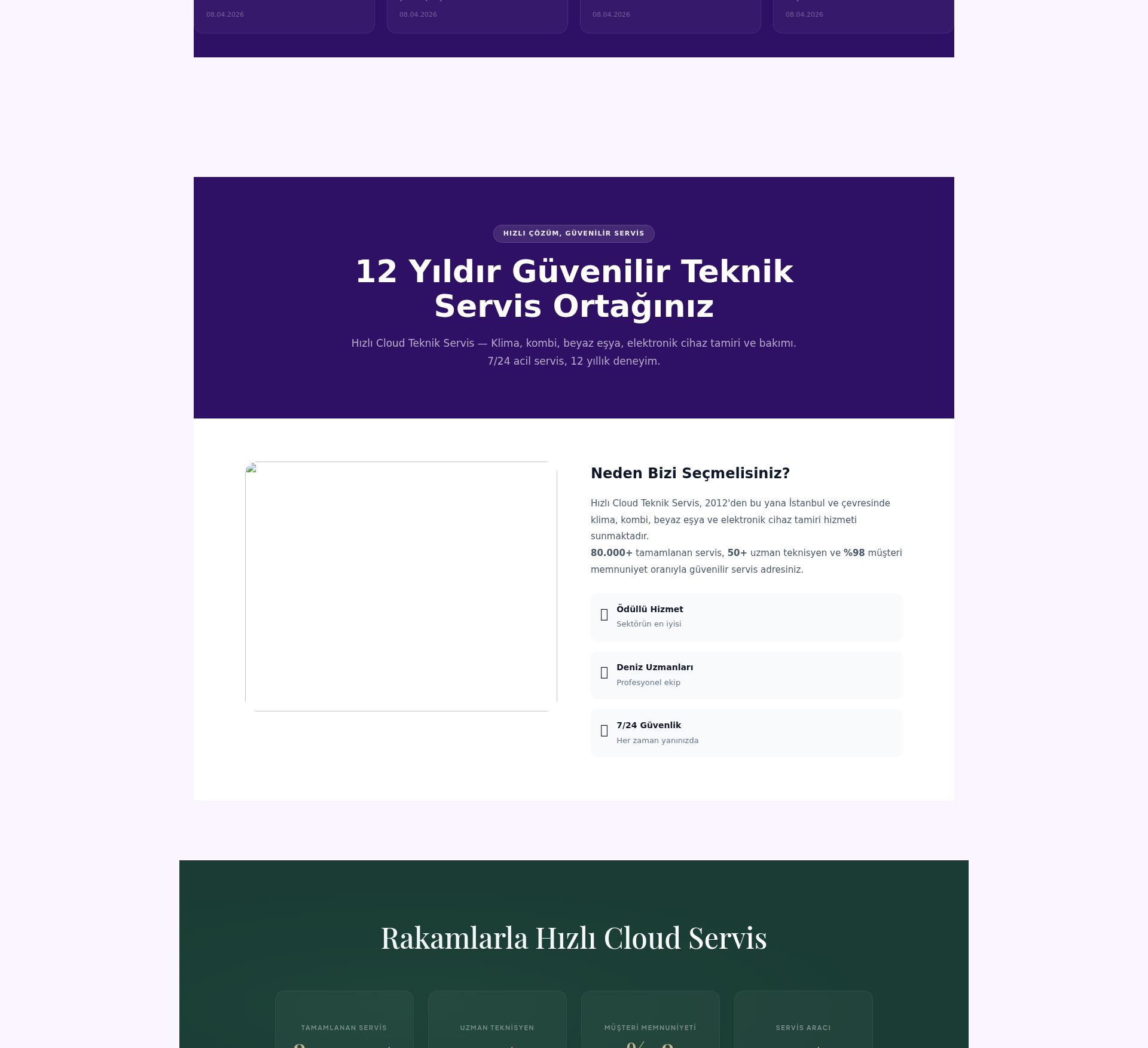 Klima ve Isıtma Sistemleri Servis Web Sitesi 2