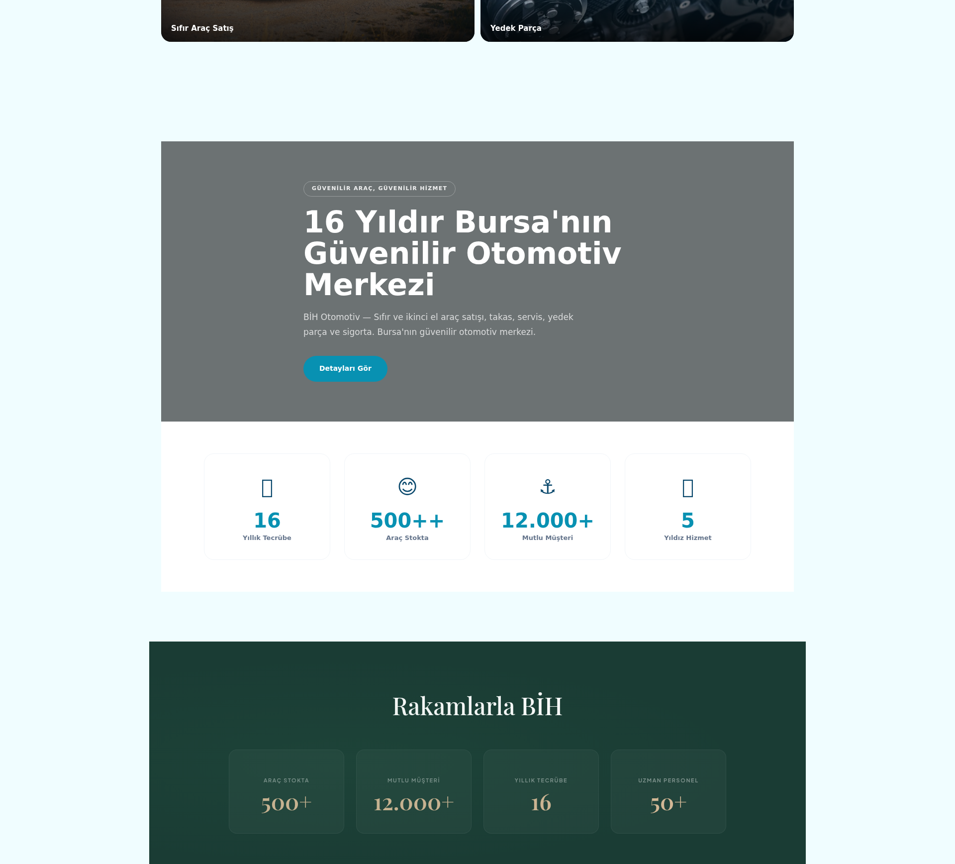 Oto Servis ve Lastik Tamiri Kurumsal Web Sitesi 2