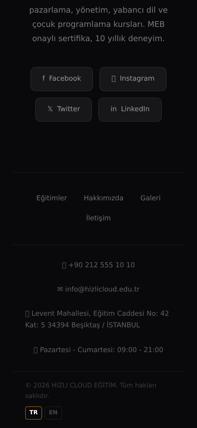 Spor Kulübü ve Fitness Merkezi Web Sitesi 5