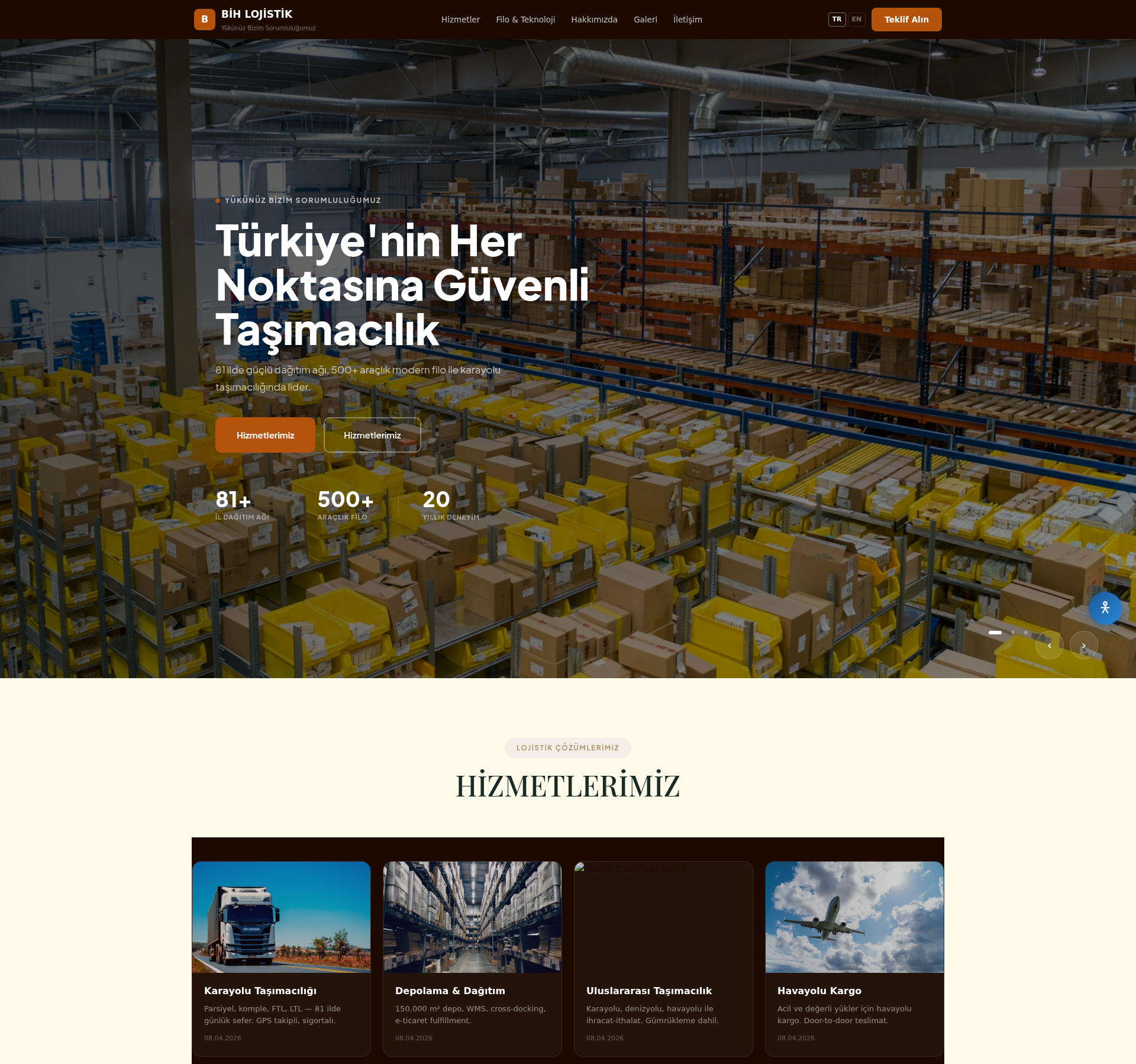 Gümrük Müşavirliği Kurumsal Web Sitesi