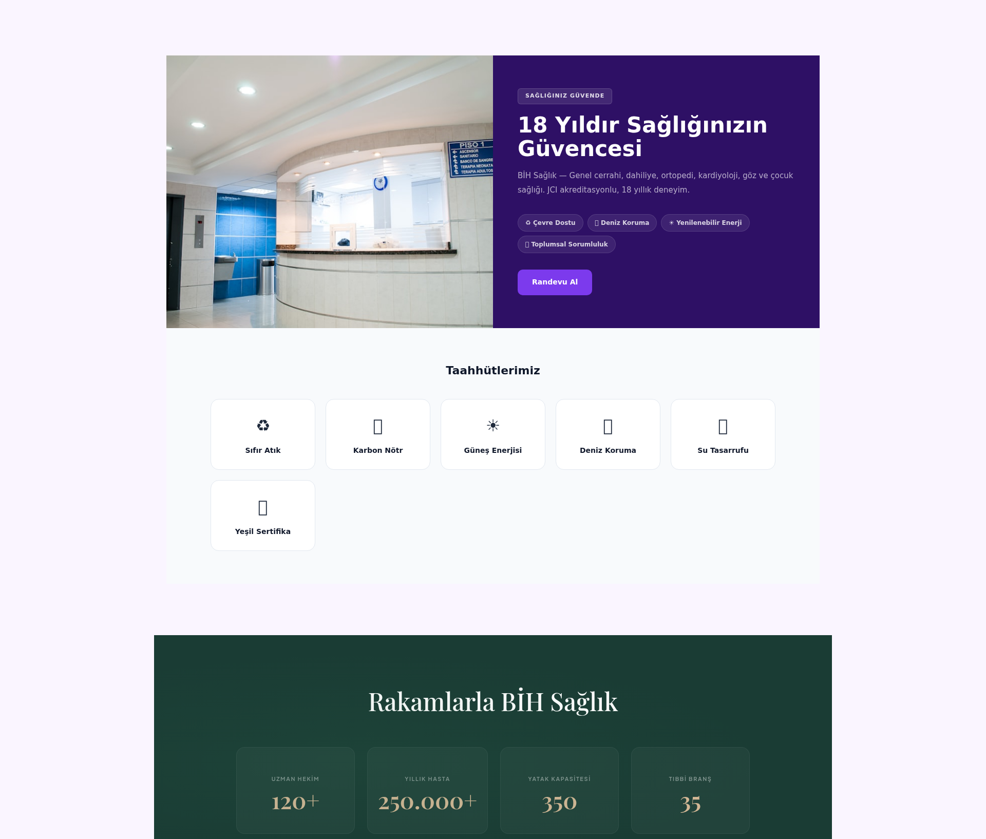 Laboratuvar ve Tanı Merkezi Web Sitesi 2