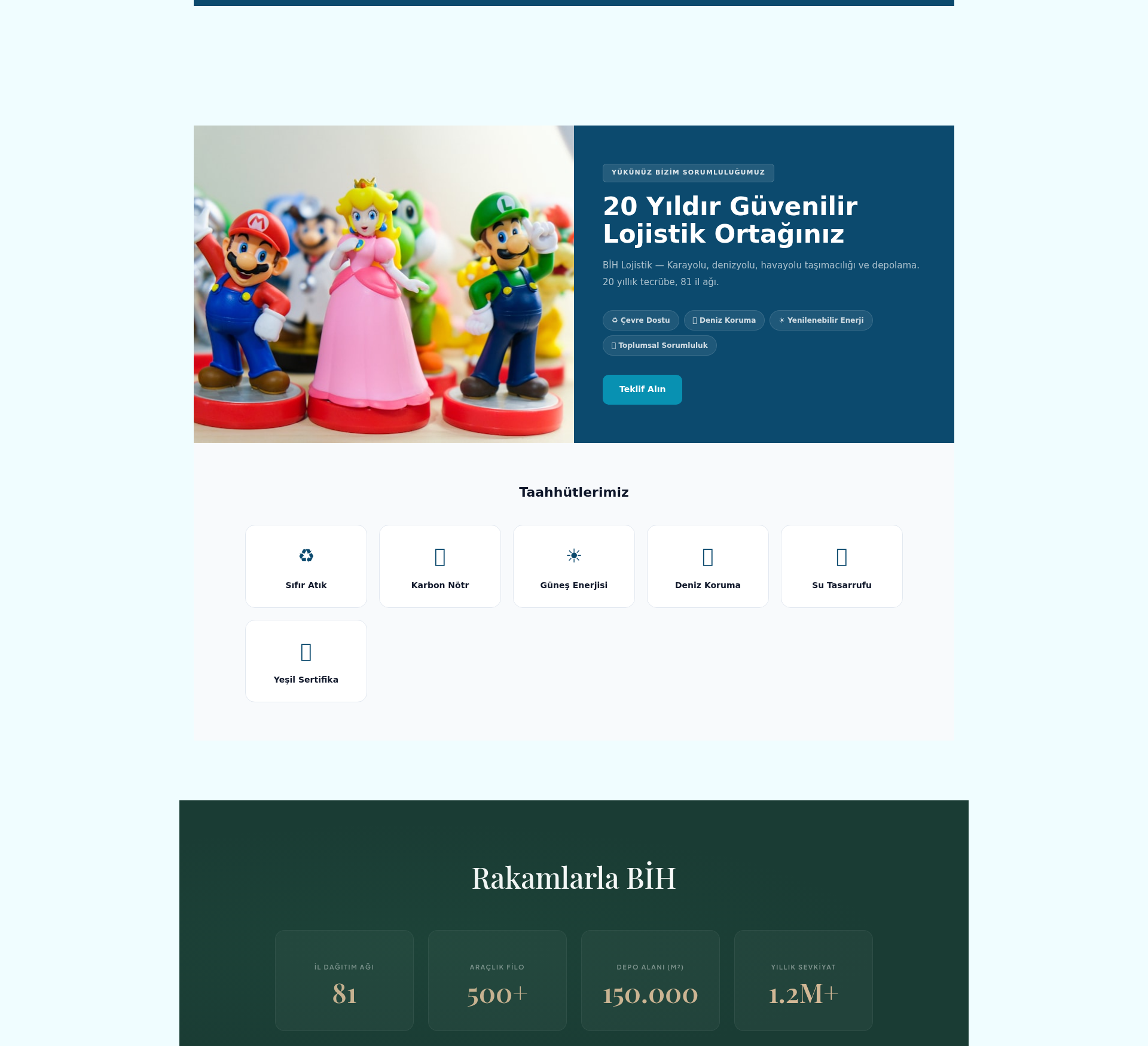 Nakliyat ve Taşımacılık Kurumsal Web Sitesi 2
