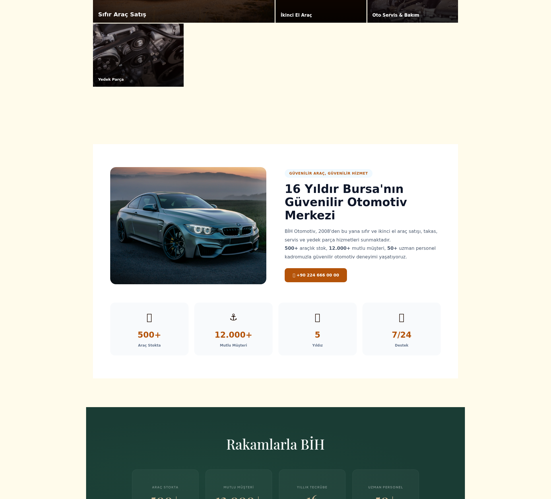 Otomobil Galerisi Kurumsal Web Sitesi 2