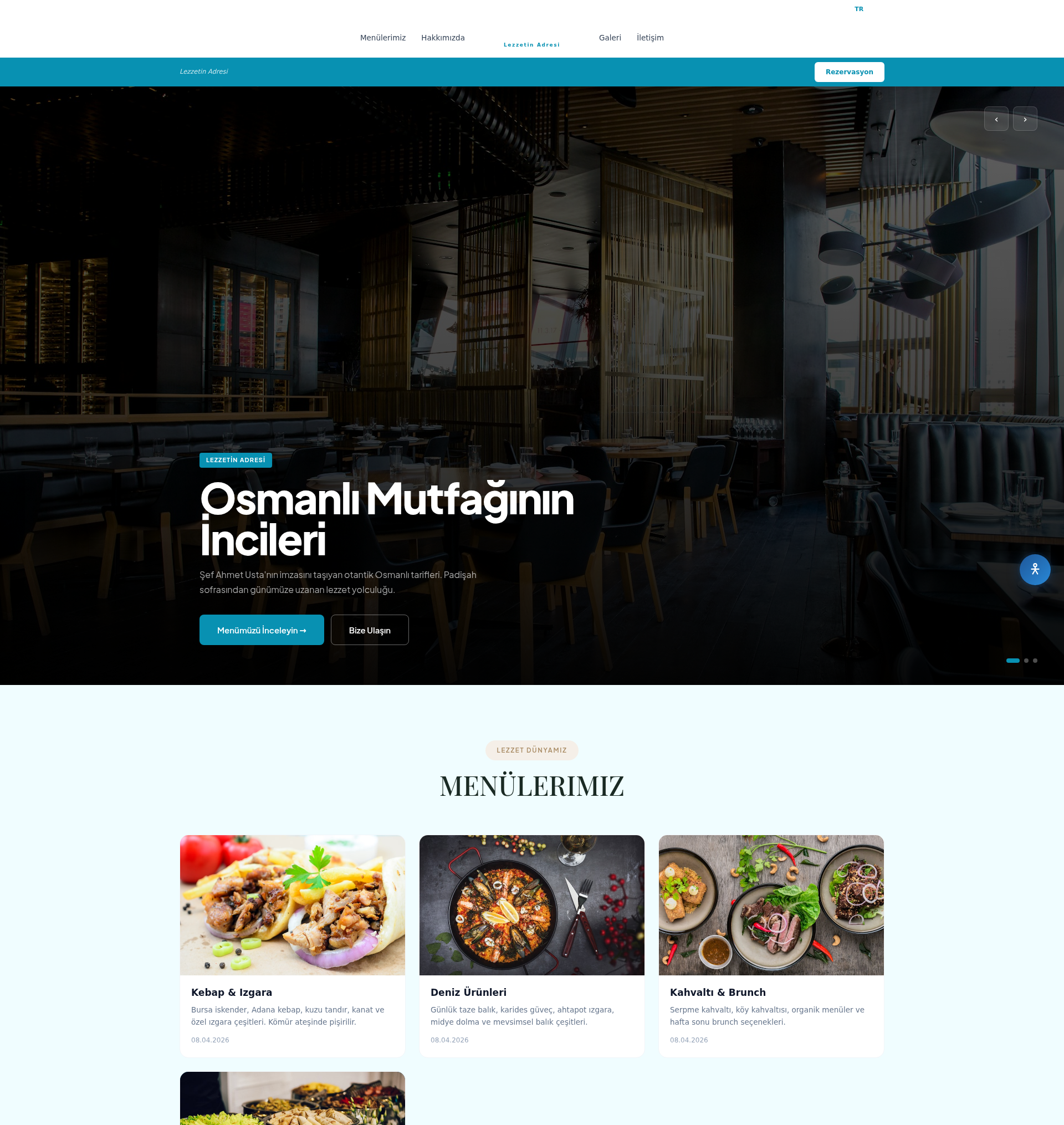 Balık Restoranı ve Meyhane Web Sitesi