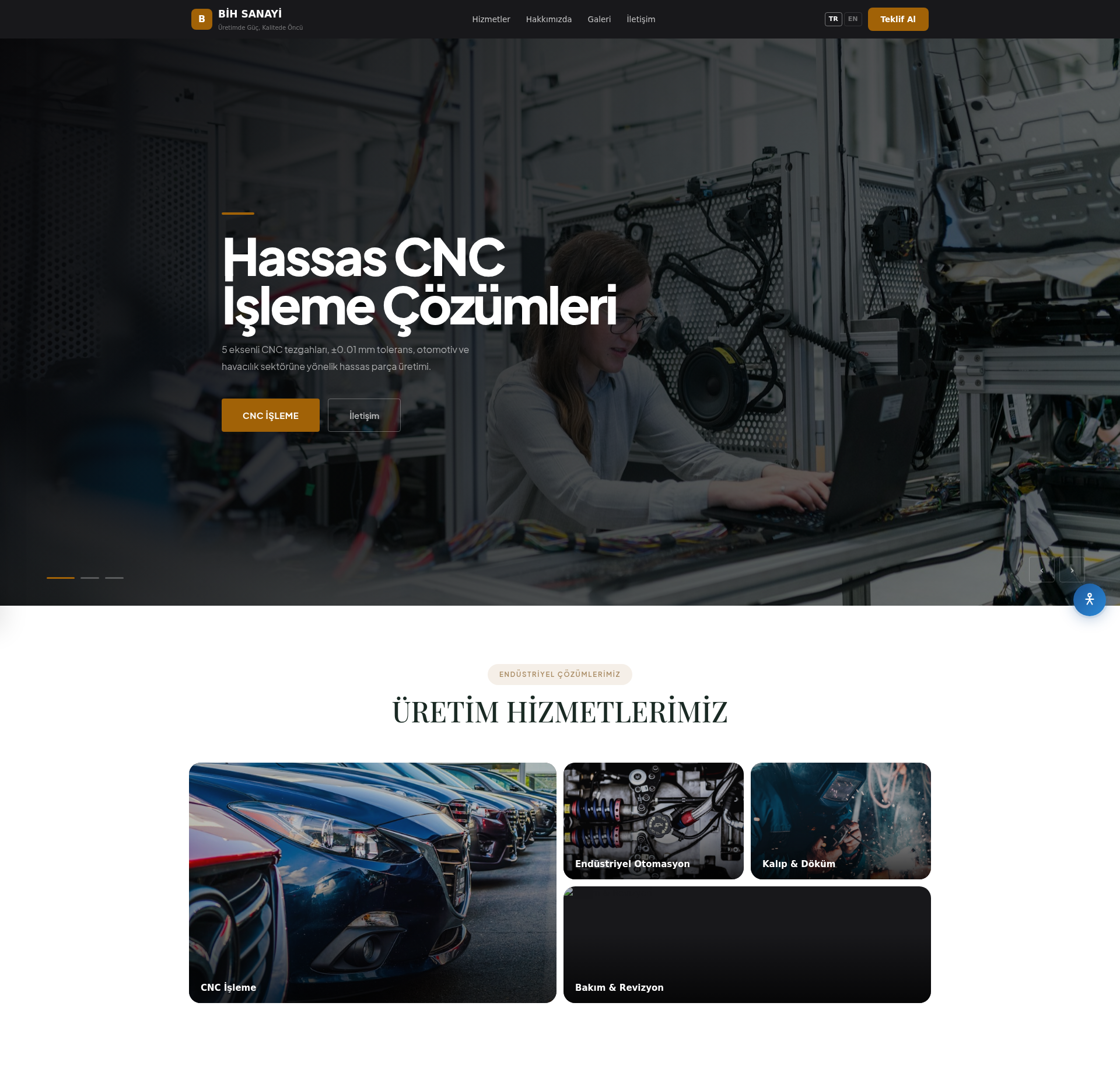 Metal ve Çelik Firması Kurumsal Web Sitesi