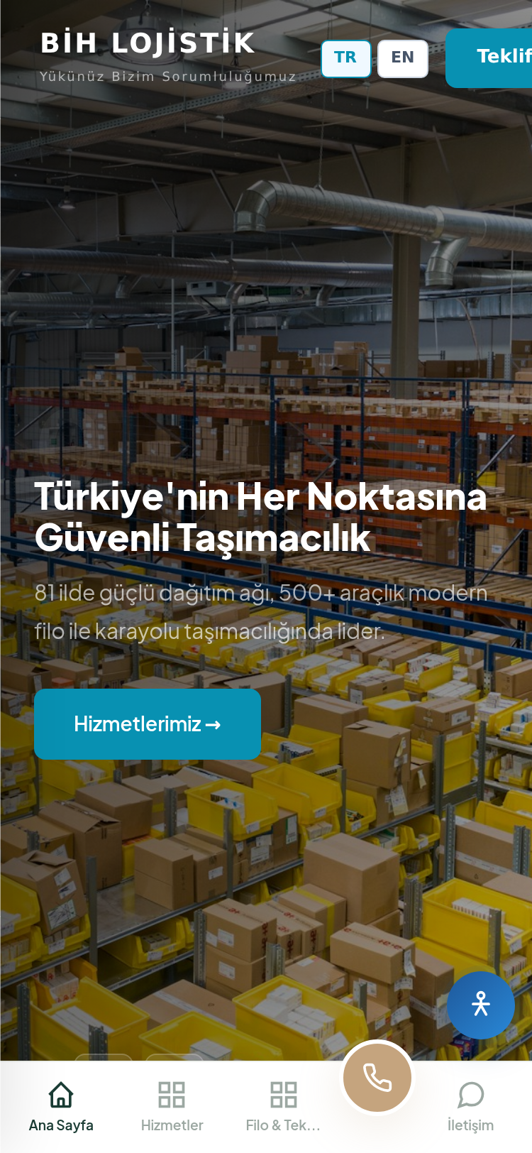 Nakliyat ve Taşımacılık Kurumsal Web Sitesi 4