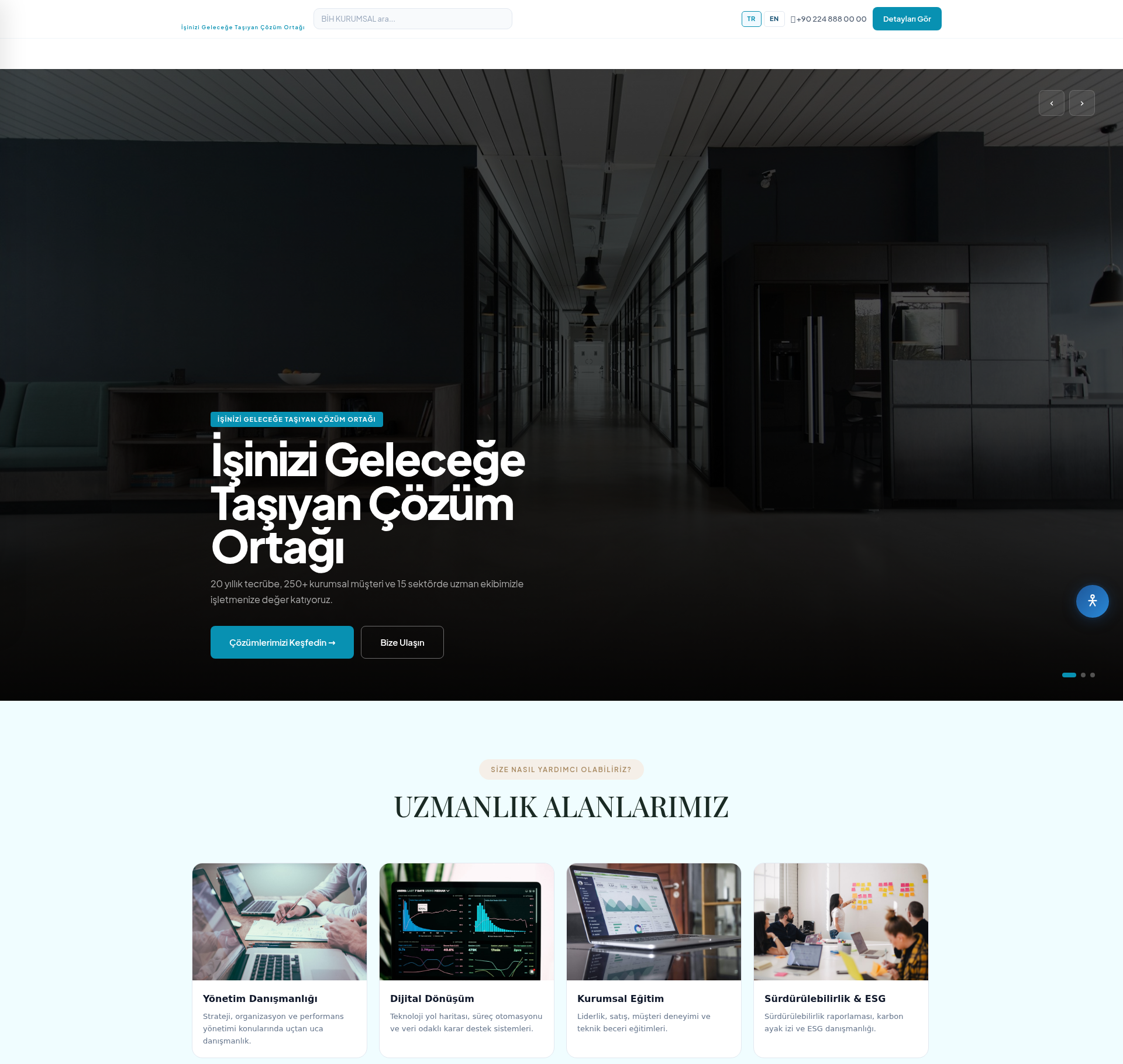 Çok Satan Tek Sayfa Kurumsal Site