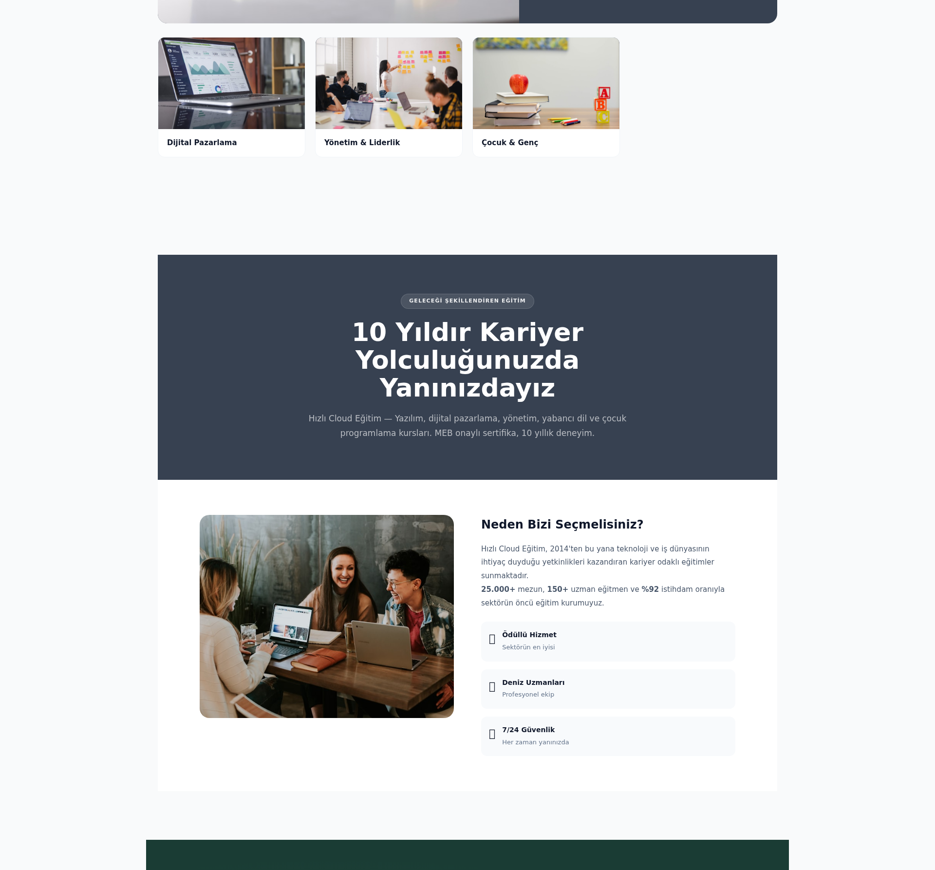 Özel Dershane ve Etüt Merkezi Web Sitesi 2