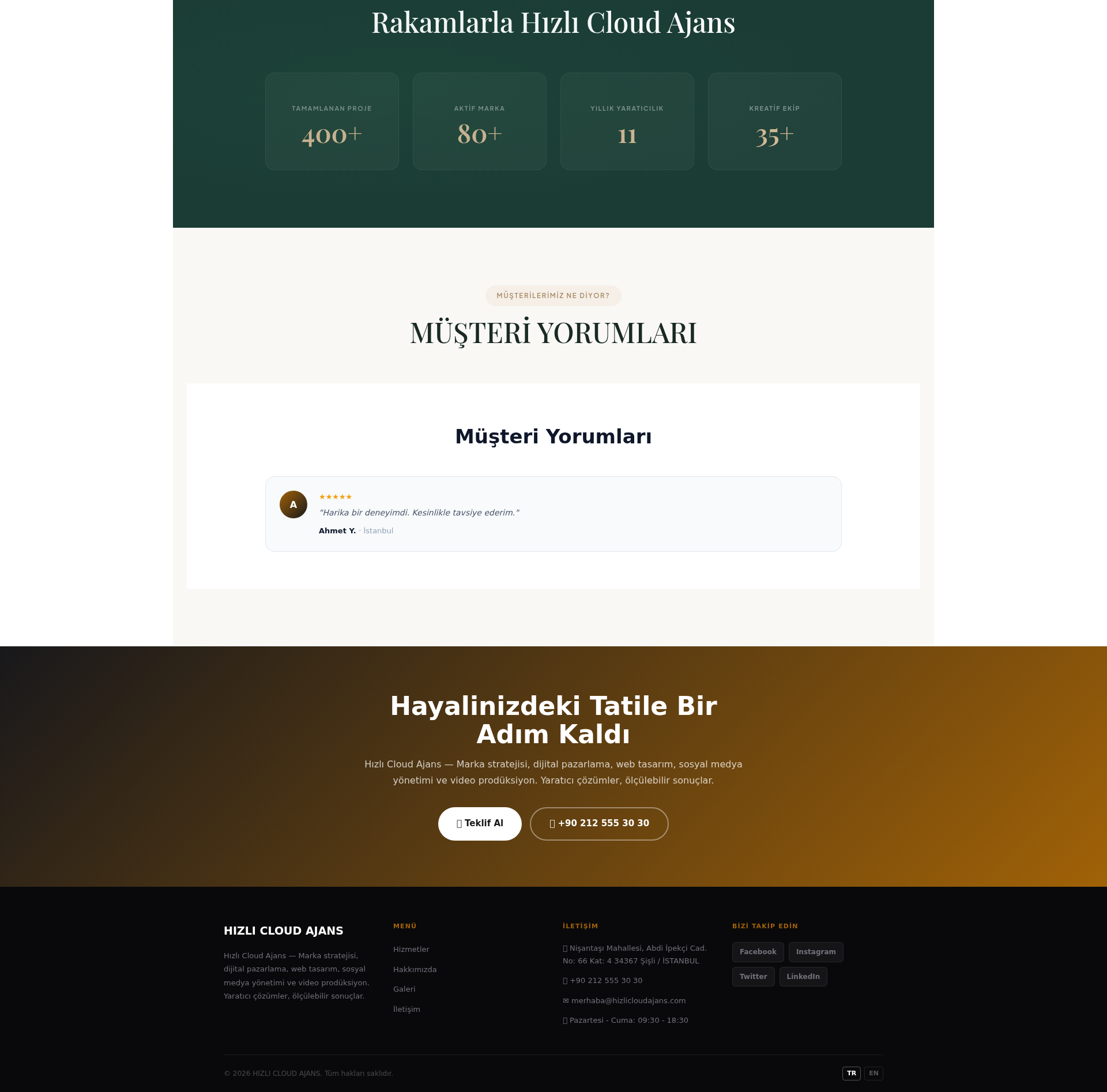 Organizasyon ve Etkinlik Ajansı Web Sitesi 3
