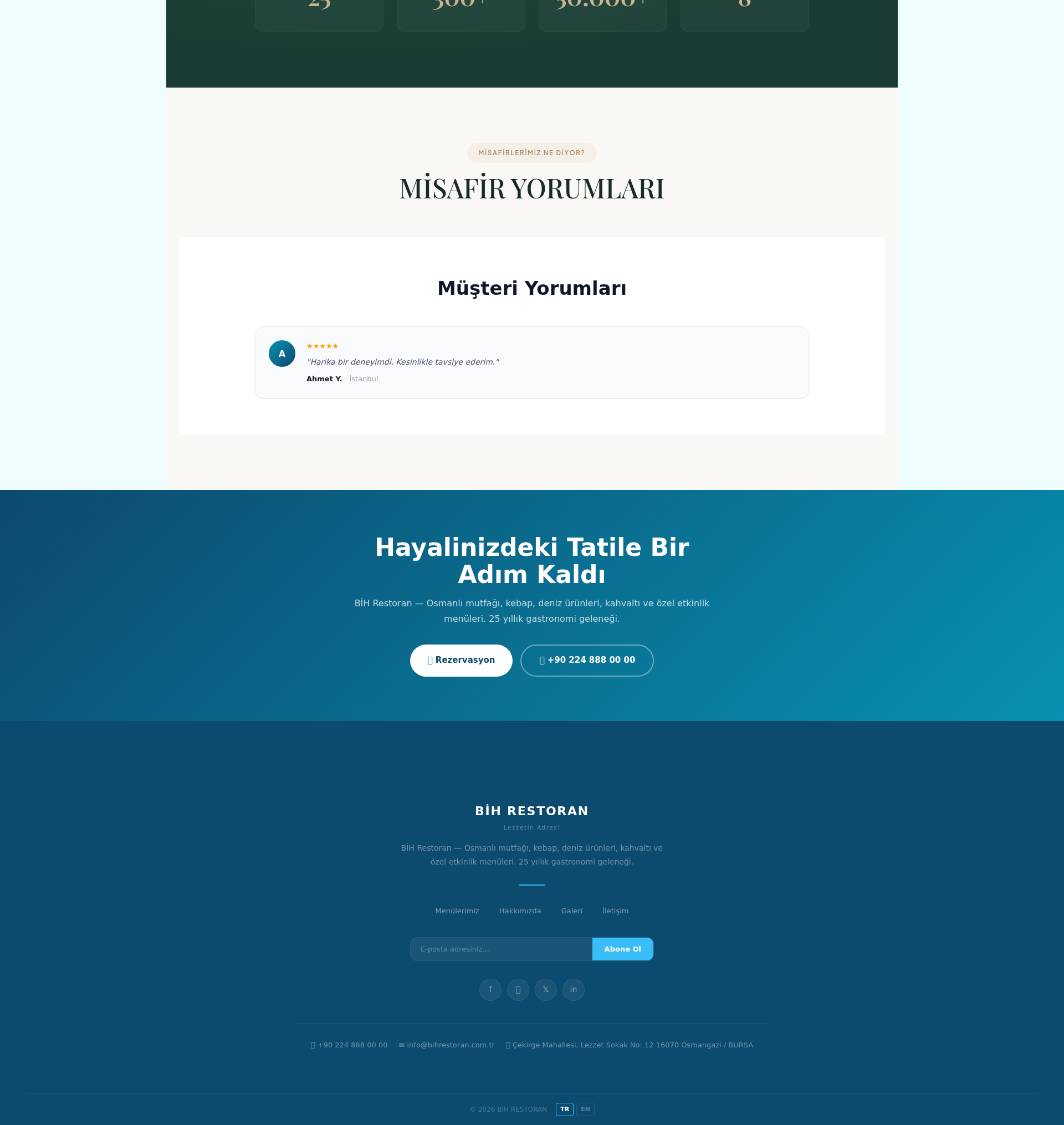 Balık Restoranı ve Meyhane Web Sitesi 3