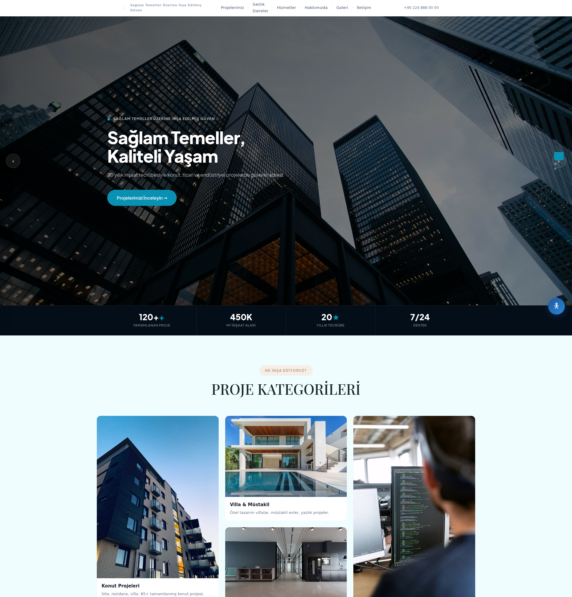Müteahhitlik ve Taahhüt Firması Web Sitesi