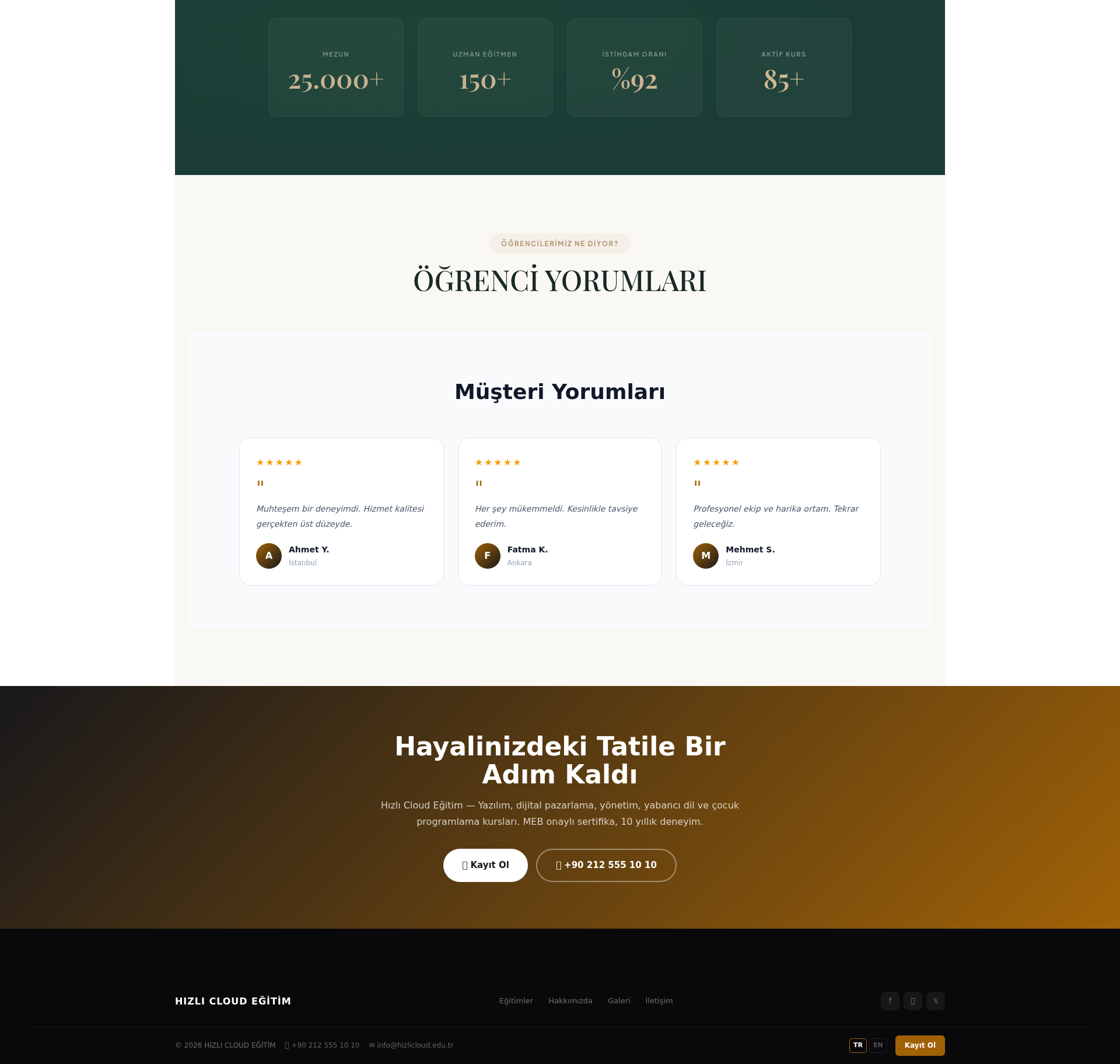 Anaokulu ve Kreş Kurumsal Web Sitesi 3