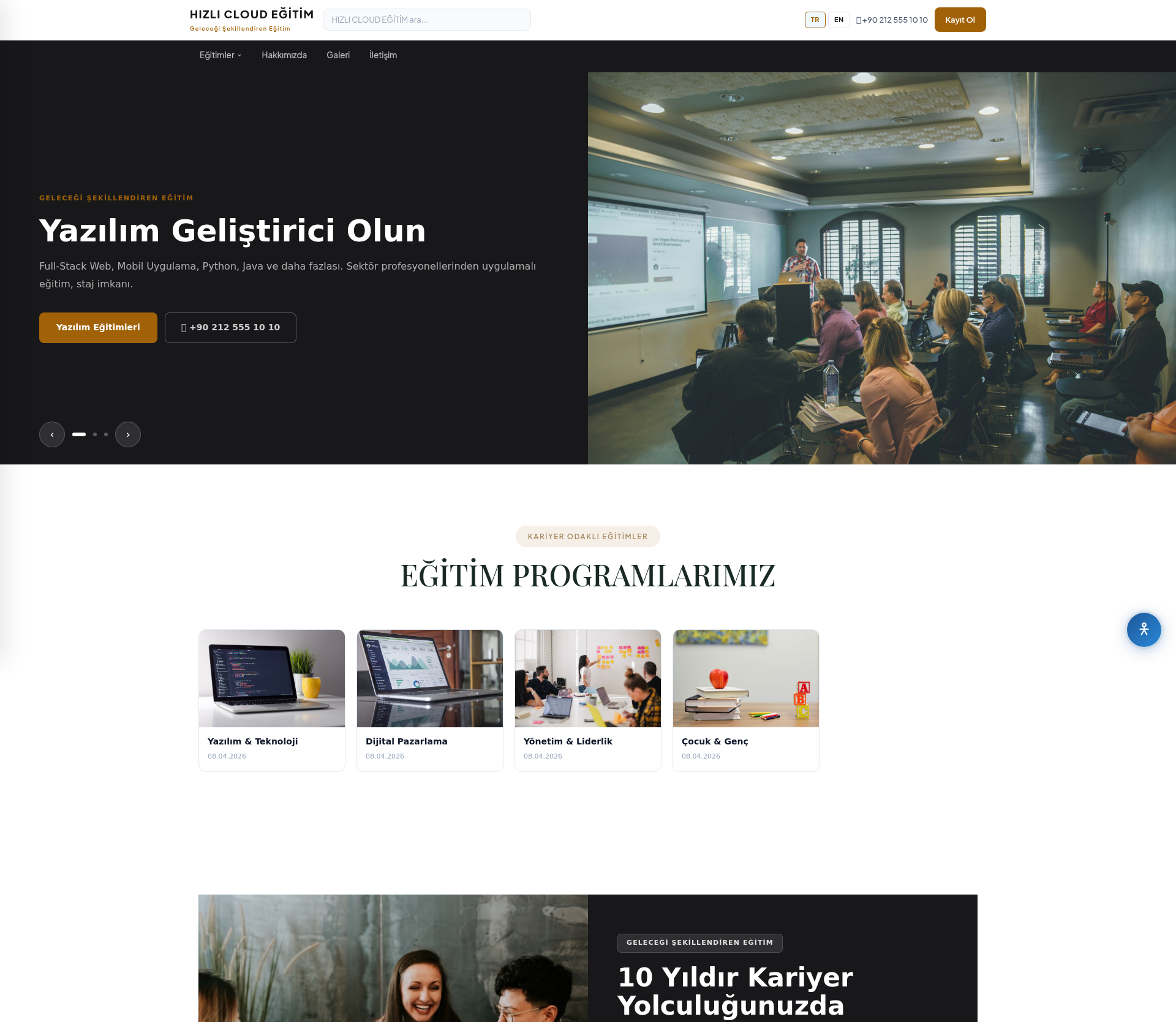 Spor Kulübü ve Fitness Merkezi Web Sitesi