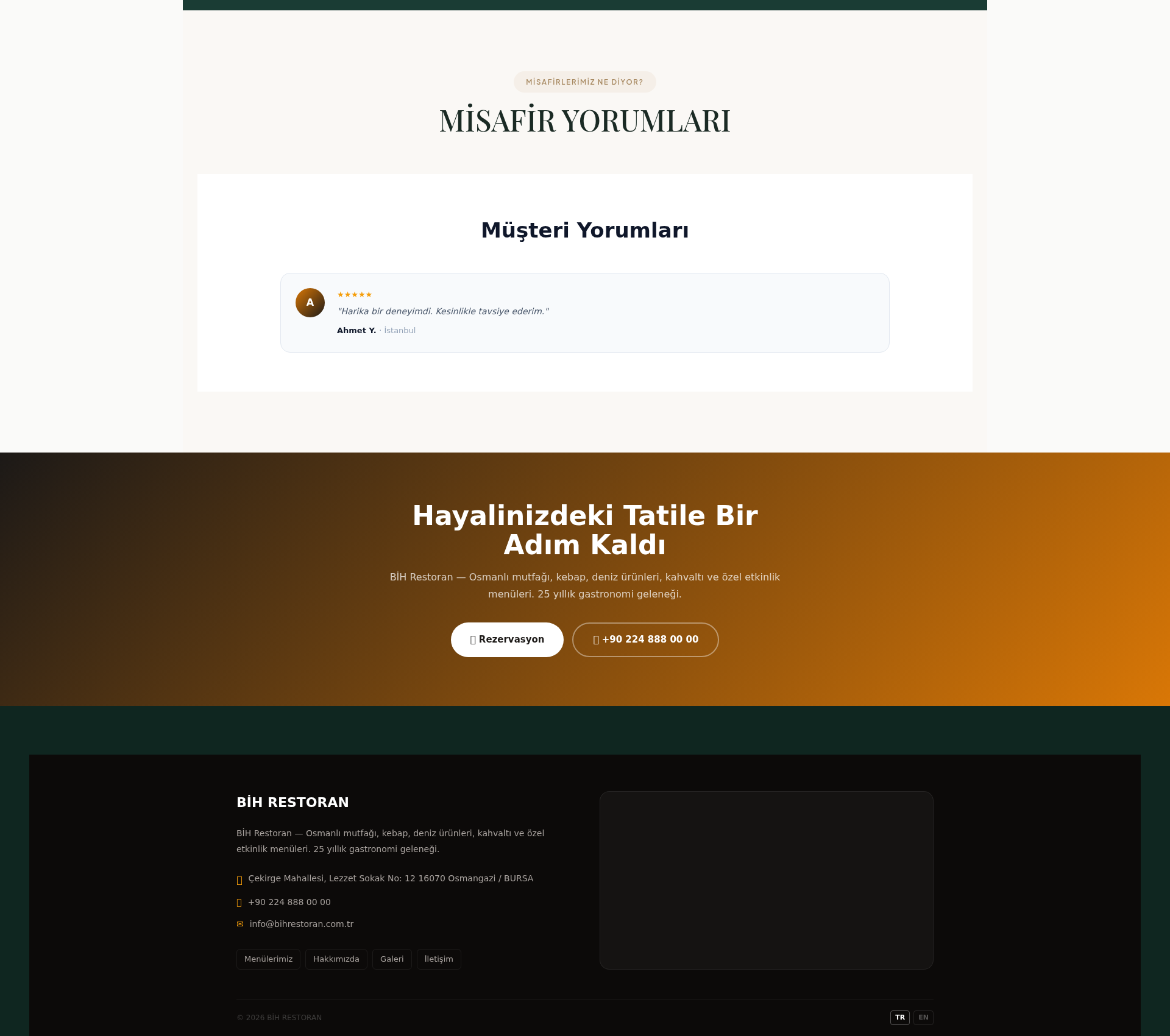 Kafe ve Kahvehane Kurumsal Web Sitesi 3