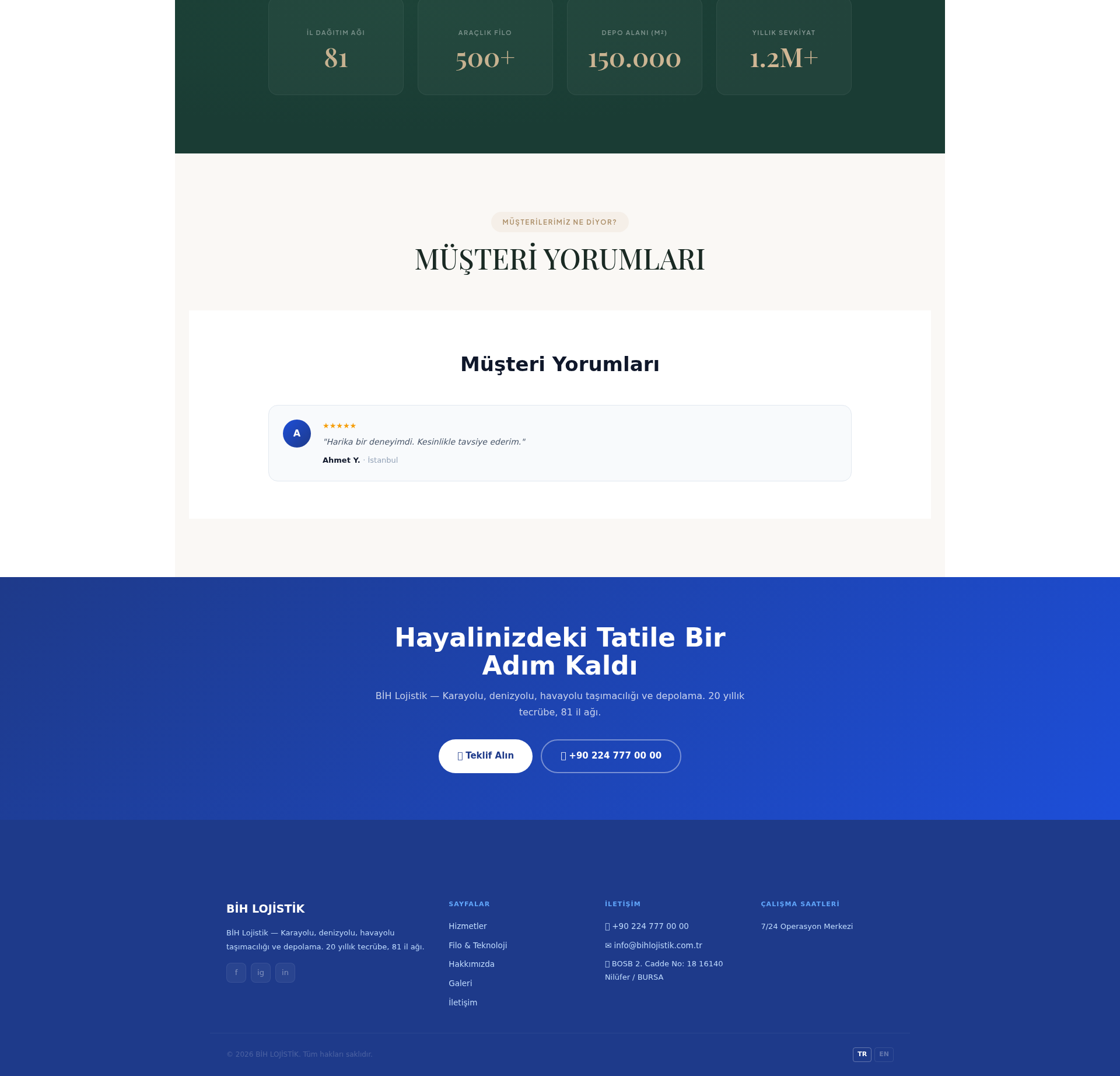 Kurye ve Hızlı Kargo Kurumsal Web Sitesi 3