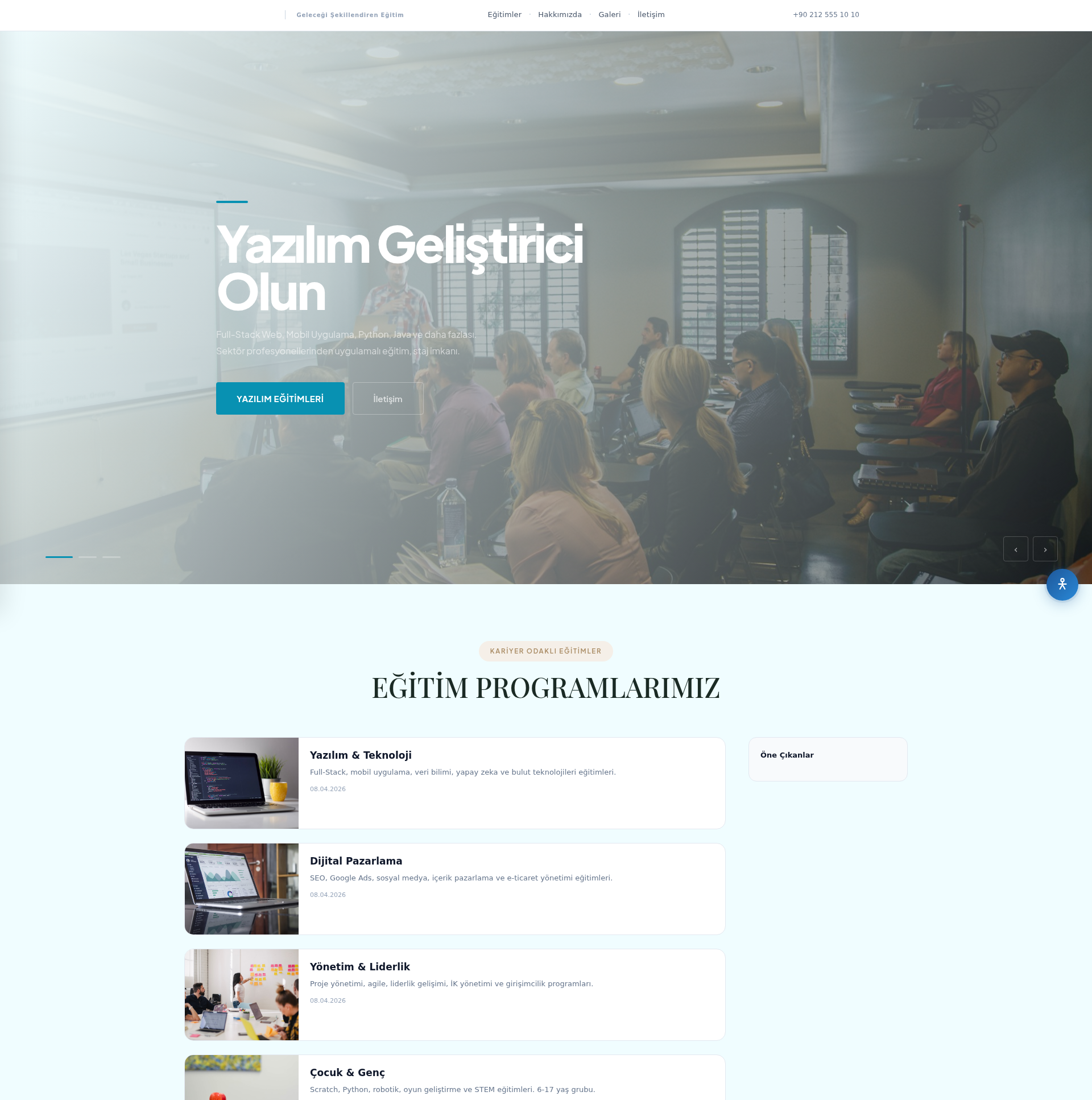 Yüzme ve Spor Akademisi Web Sitesi