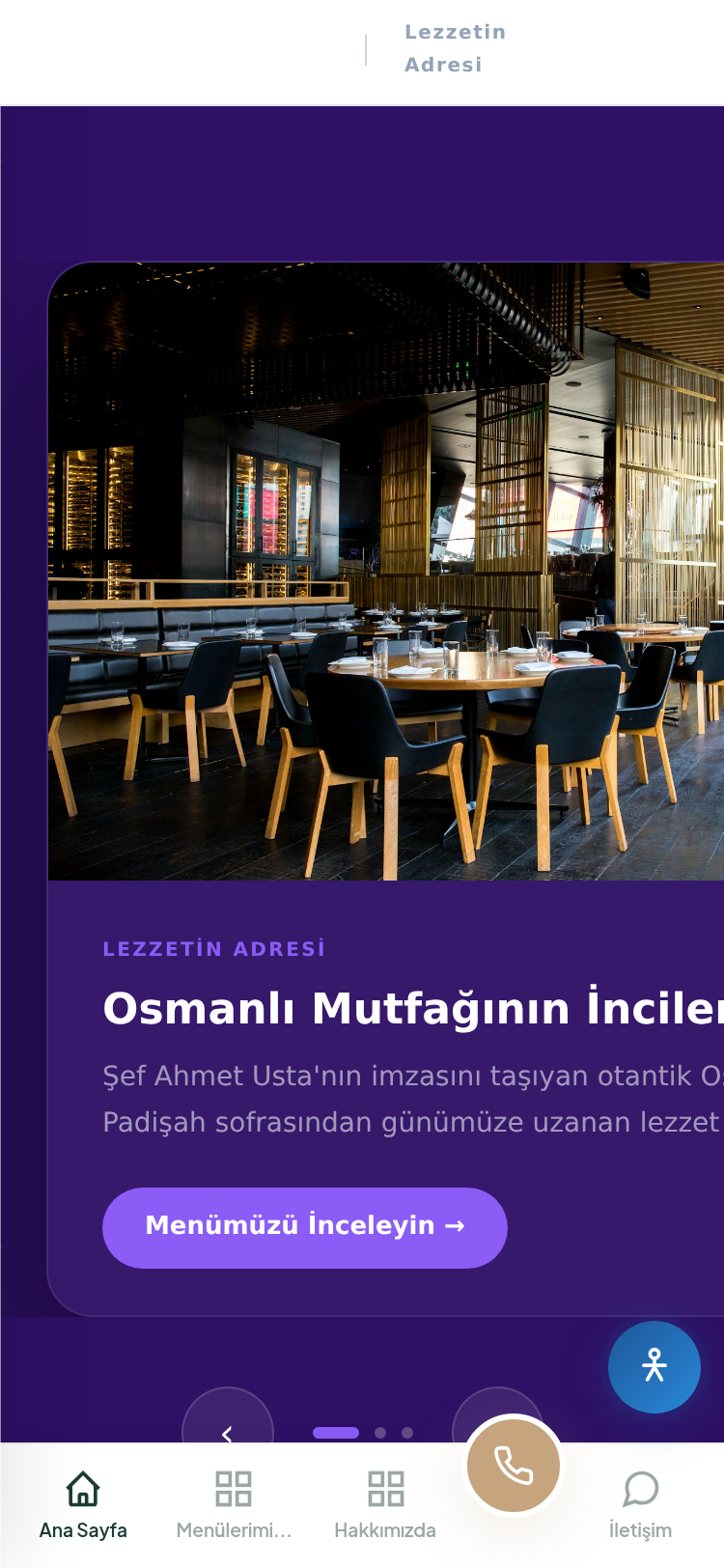 Fast Food ve Burger Restoranı Web Sitesi 4