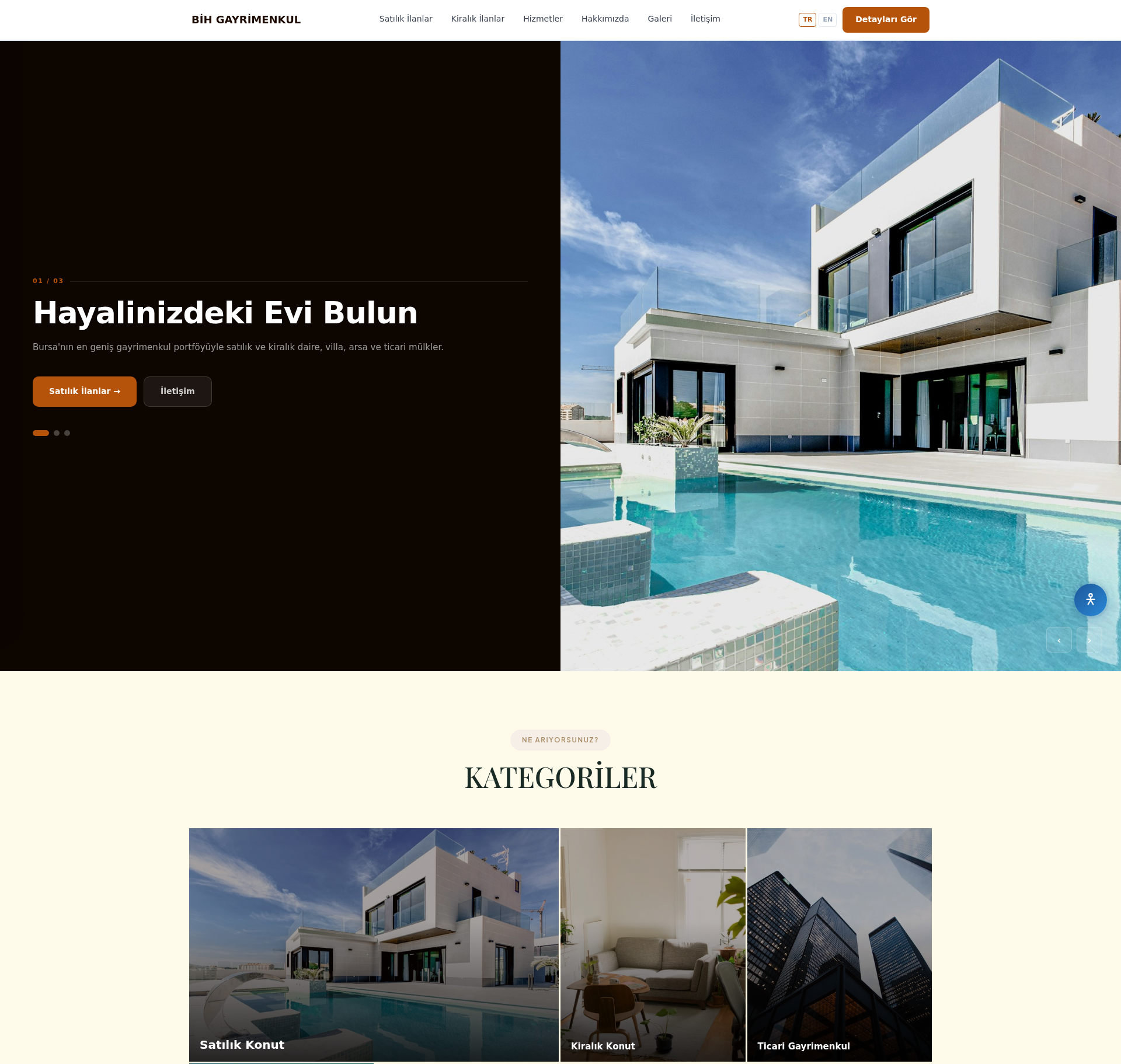 Emlak Ofisi Kurumsal Web Sitesi