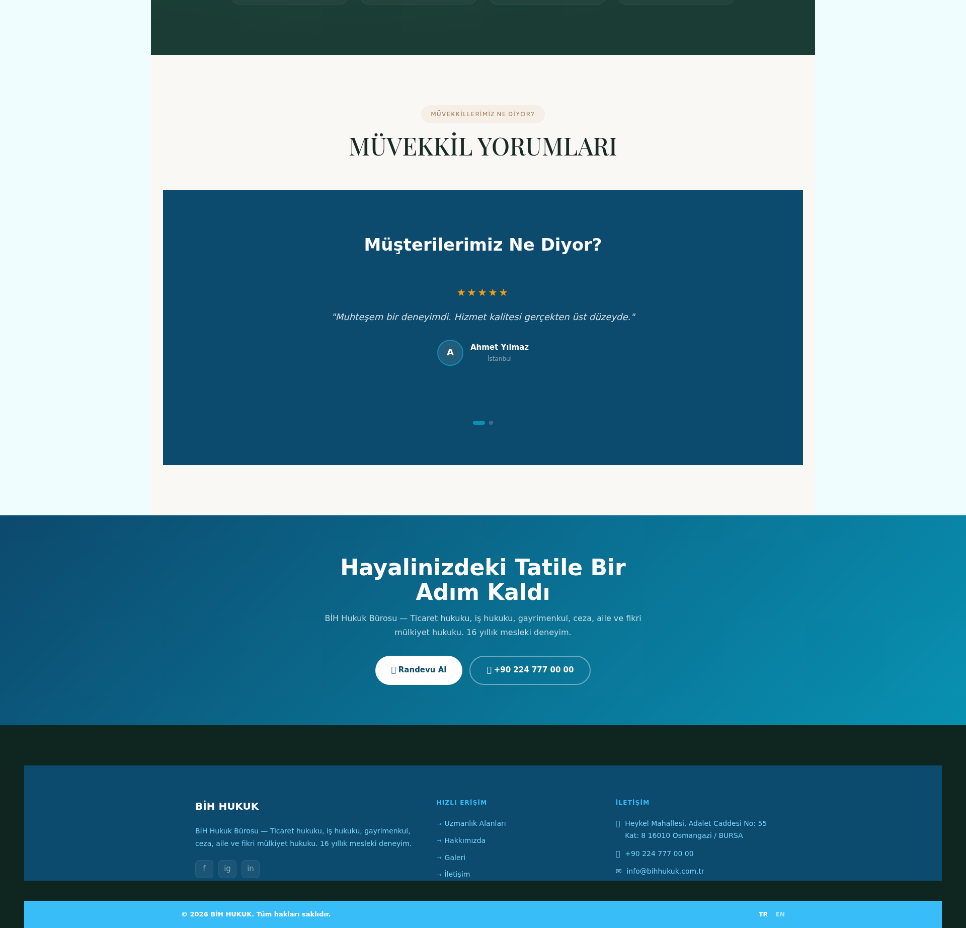 Avukatlık Bürosu Kurumsal Web Sitesi 3