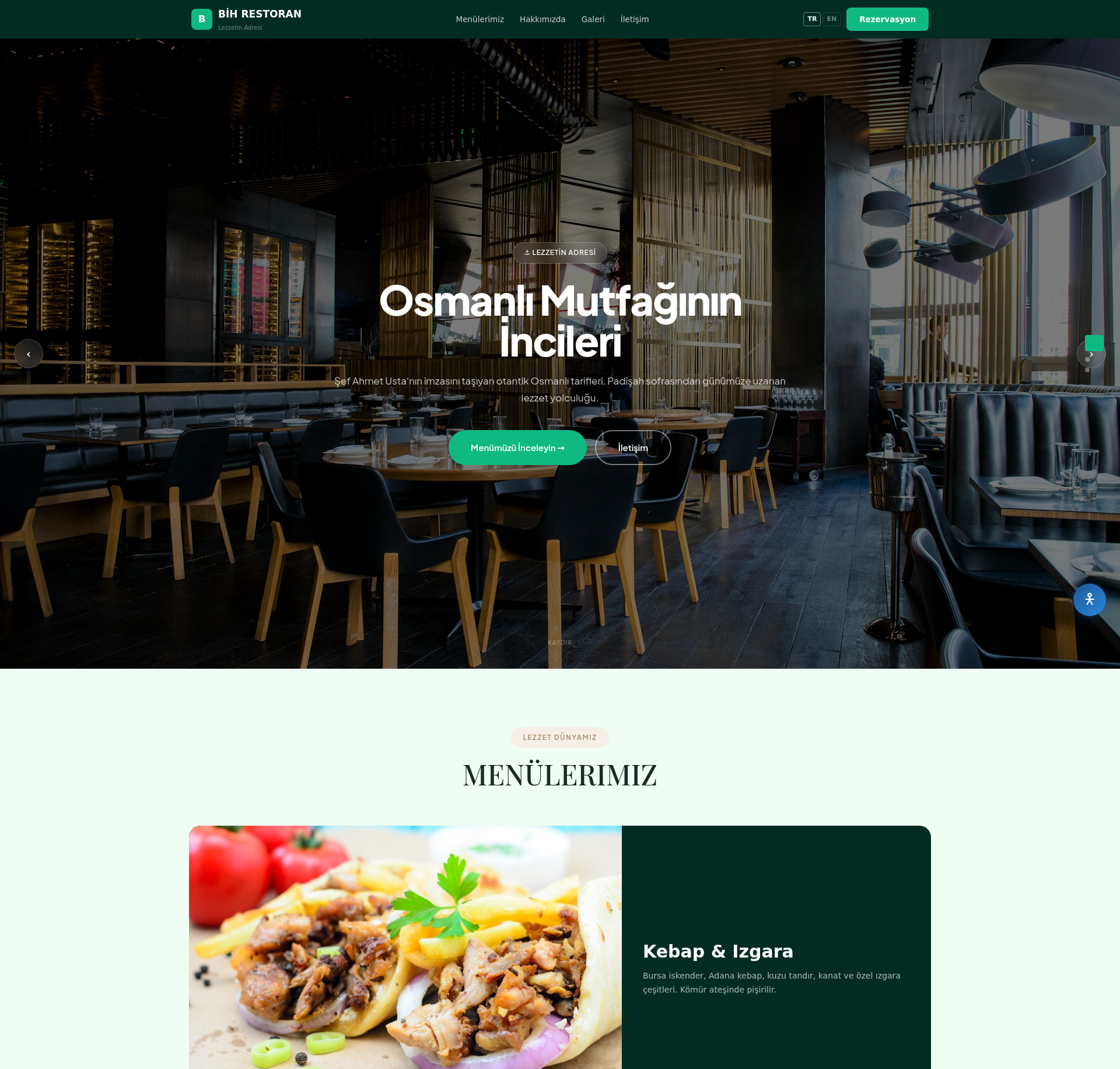 Dünya Mutfağı ve Fusion Restoran Sitesi