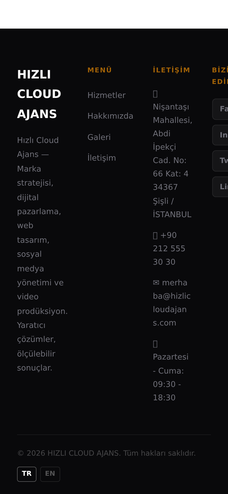 Organizasyon ve Etkinlik Ajansı Web Sitesi 5