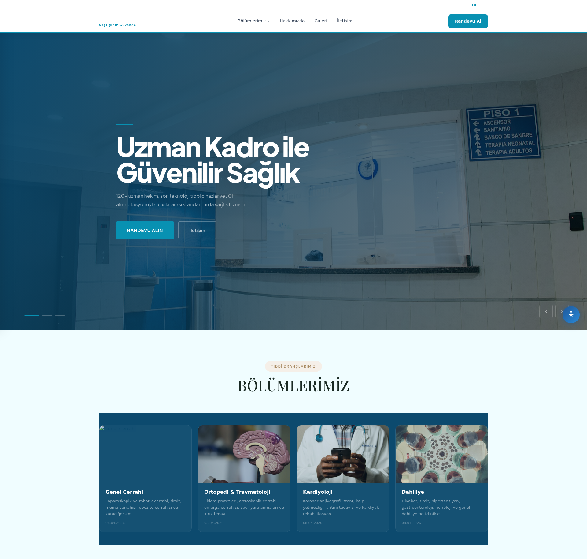Diş Kliniği Kurumsal Web Sitesi