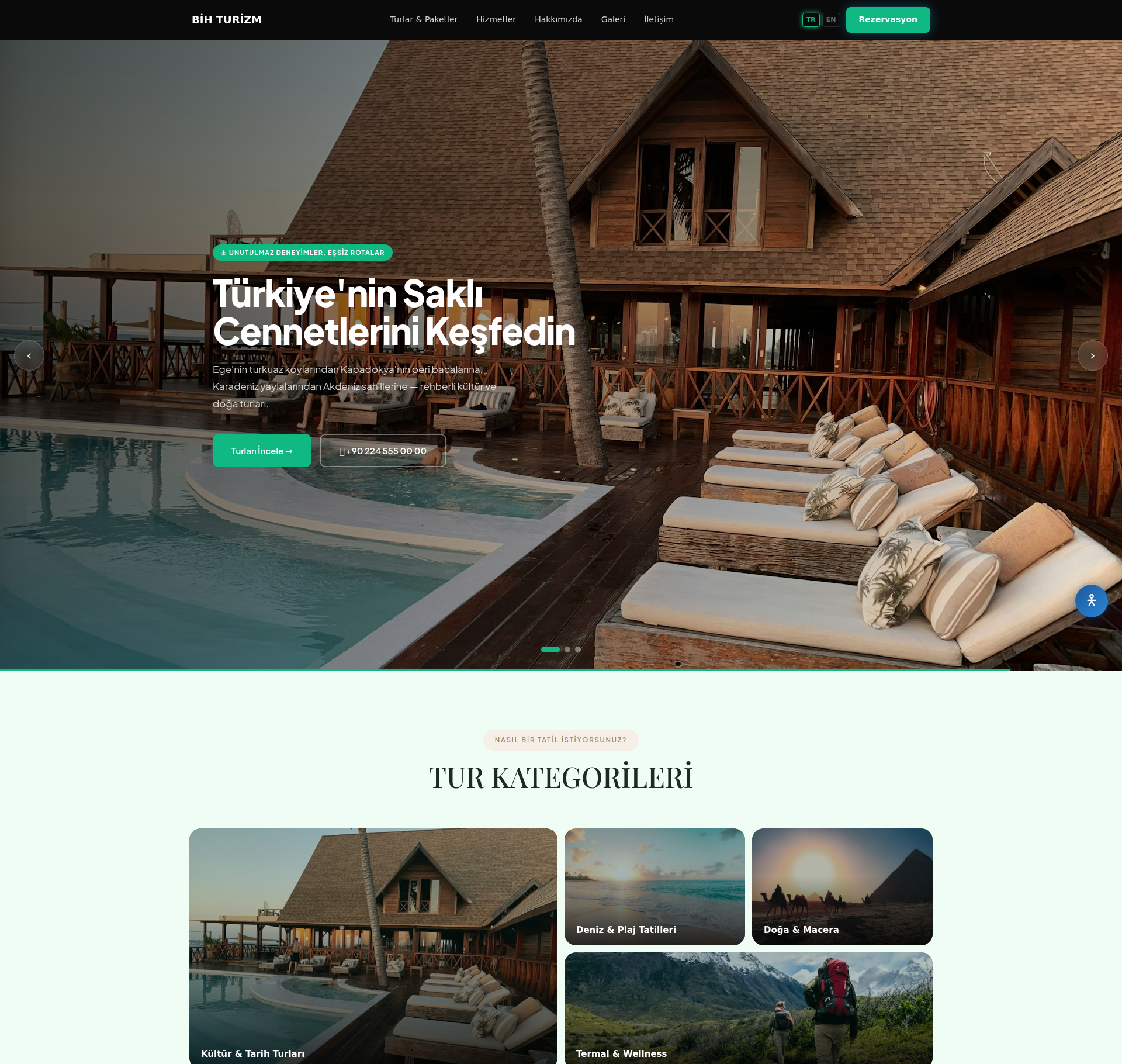 Butik Otel ve Pansiyon Kurumsal Web Sitesi