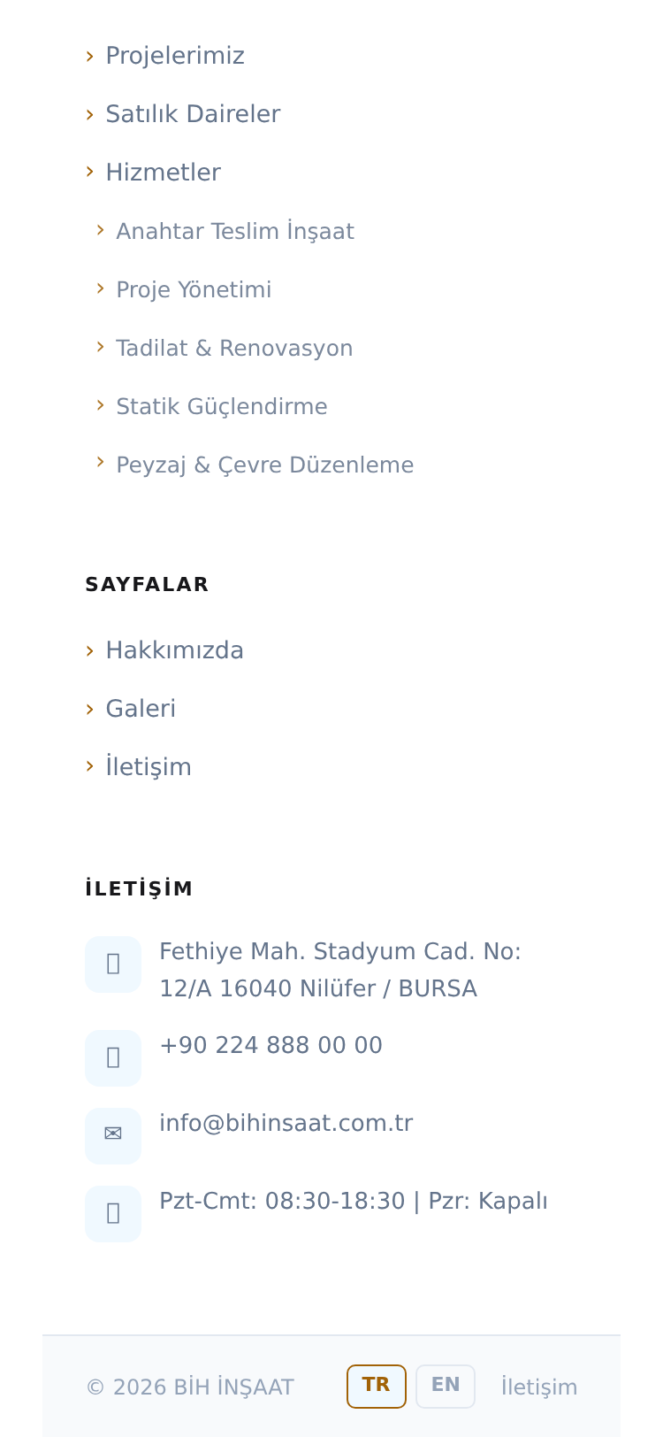 Mimarlık ve Tasarım Ofisi Kurumsal Sitesi 5