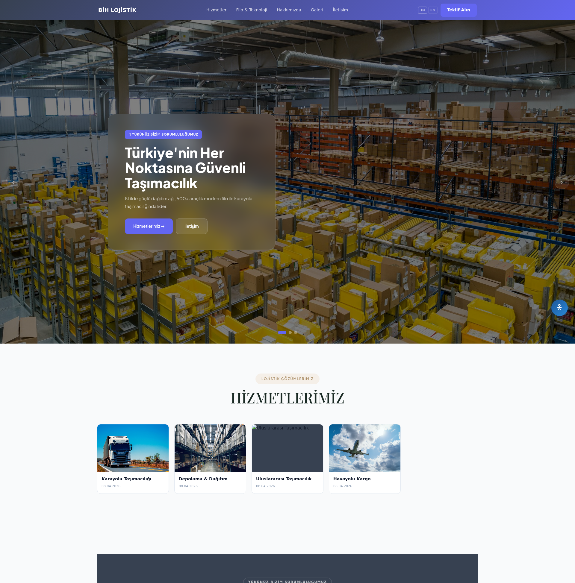 Depo ve Antrepo Yönetimi Web Sitesi