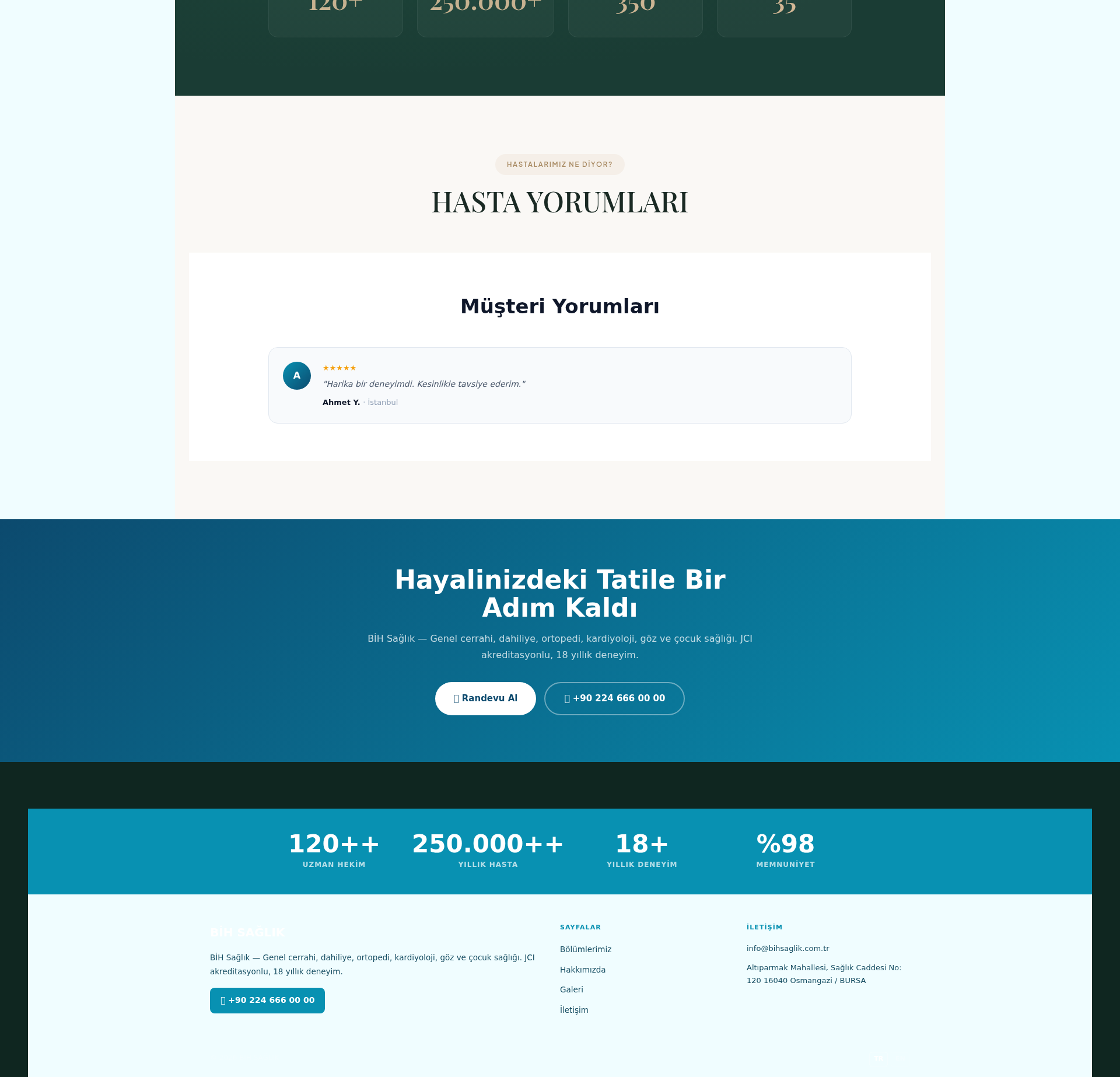 Veteriner Kliniği Web Sitesi 3