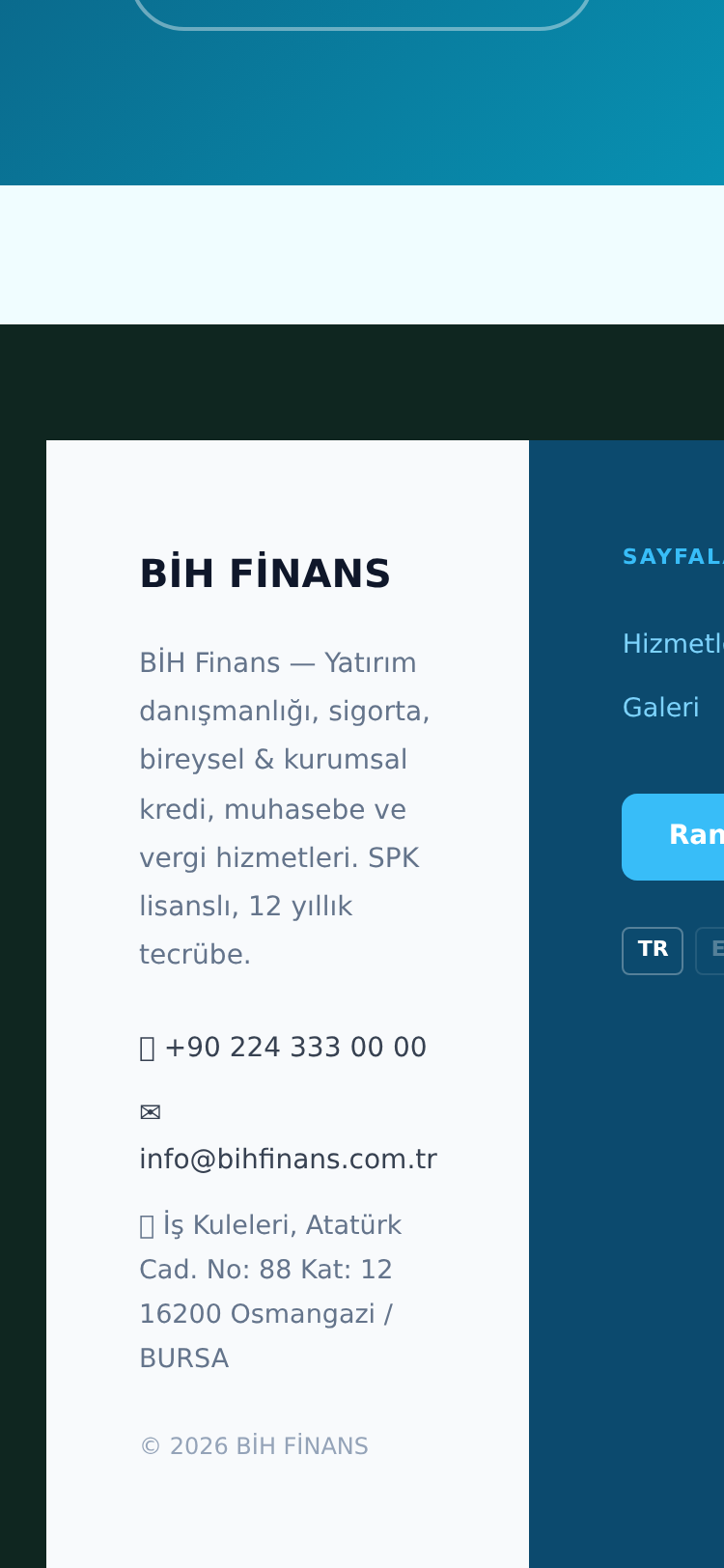 Kredi ve Finansman Aracılık Kurumsal Web Sitesi 5