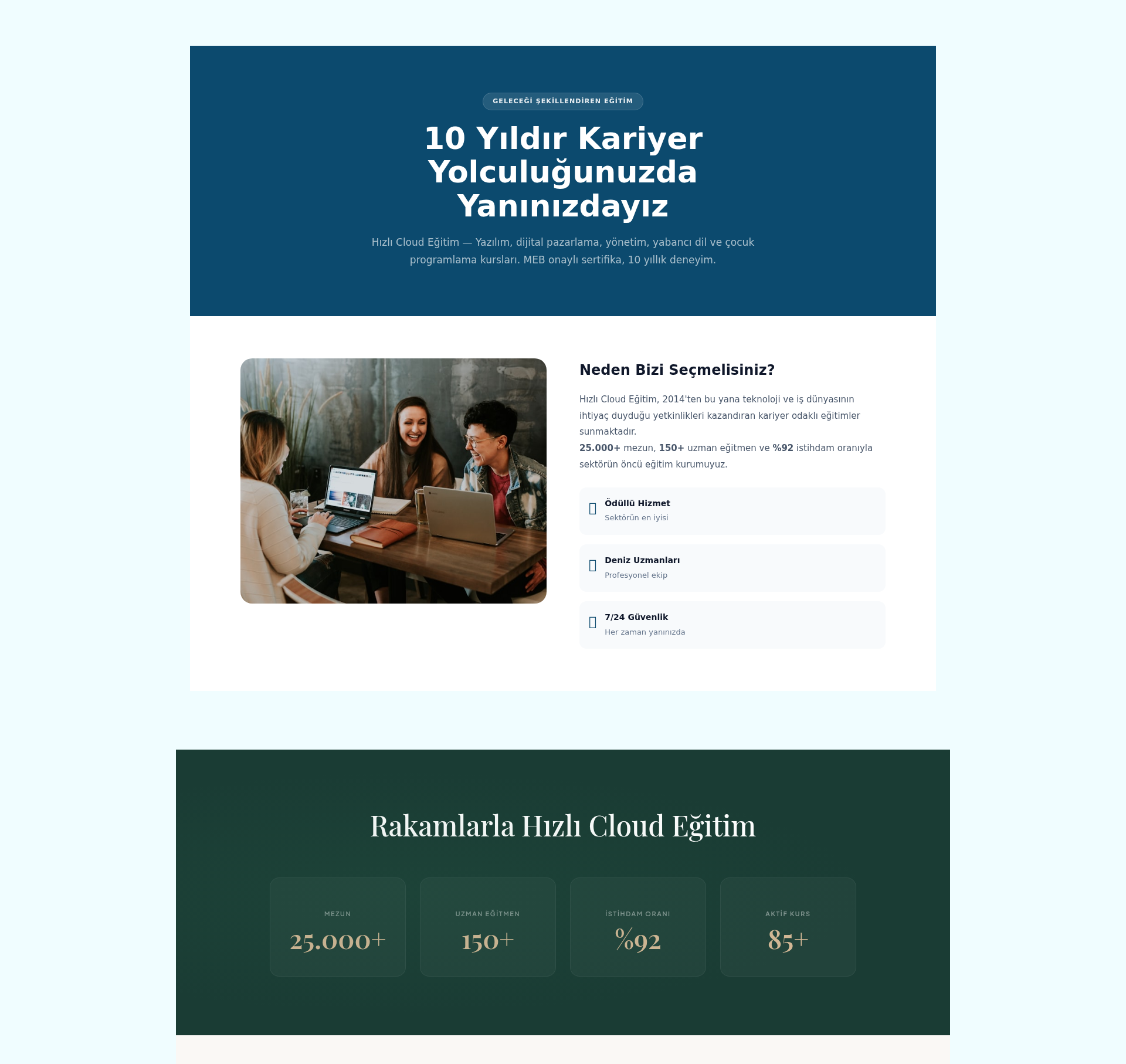 Okul ve Eğitim Kurumu Kurumsal Web Sitesi 2