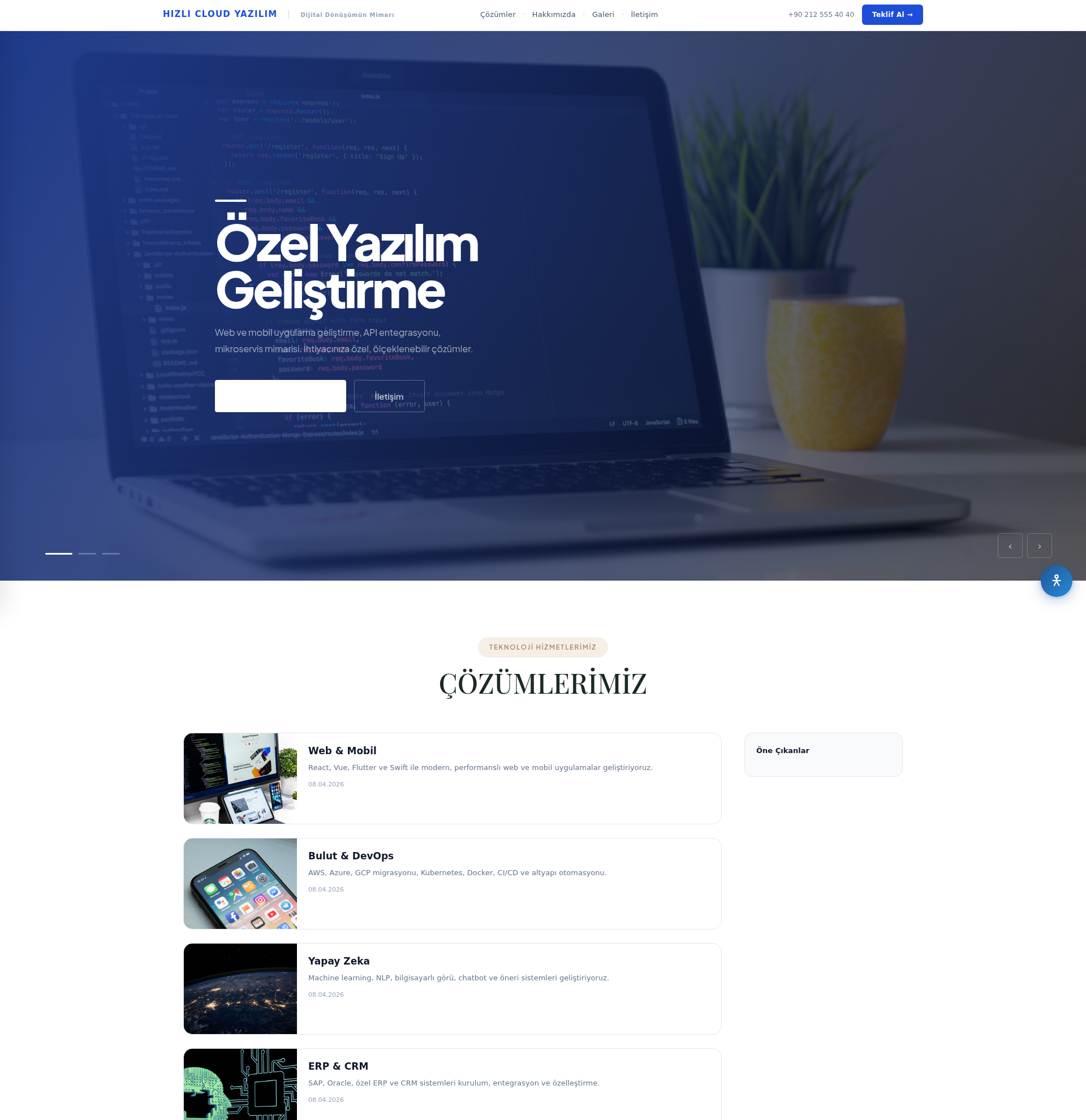 BT Hizmetleri ve Altyapı Danışmanlığı Web Sitesi