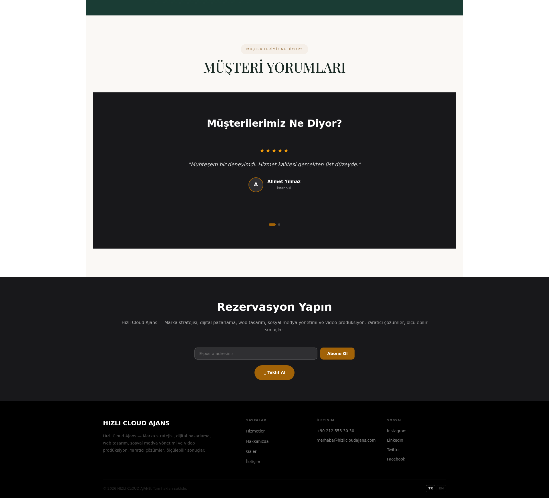 Dijital Pazarlama Ajansı Kurumsal Web Sitesi 3