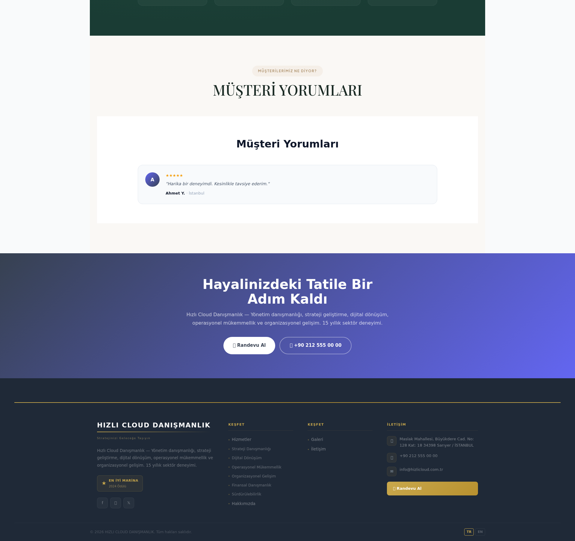 İş ve Yönetim Danışmanlığı Web Sitesi 3