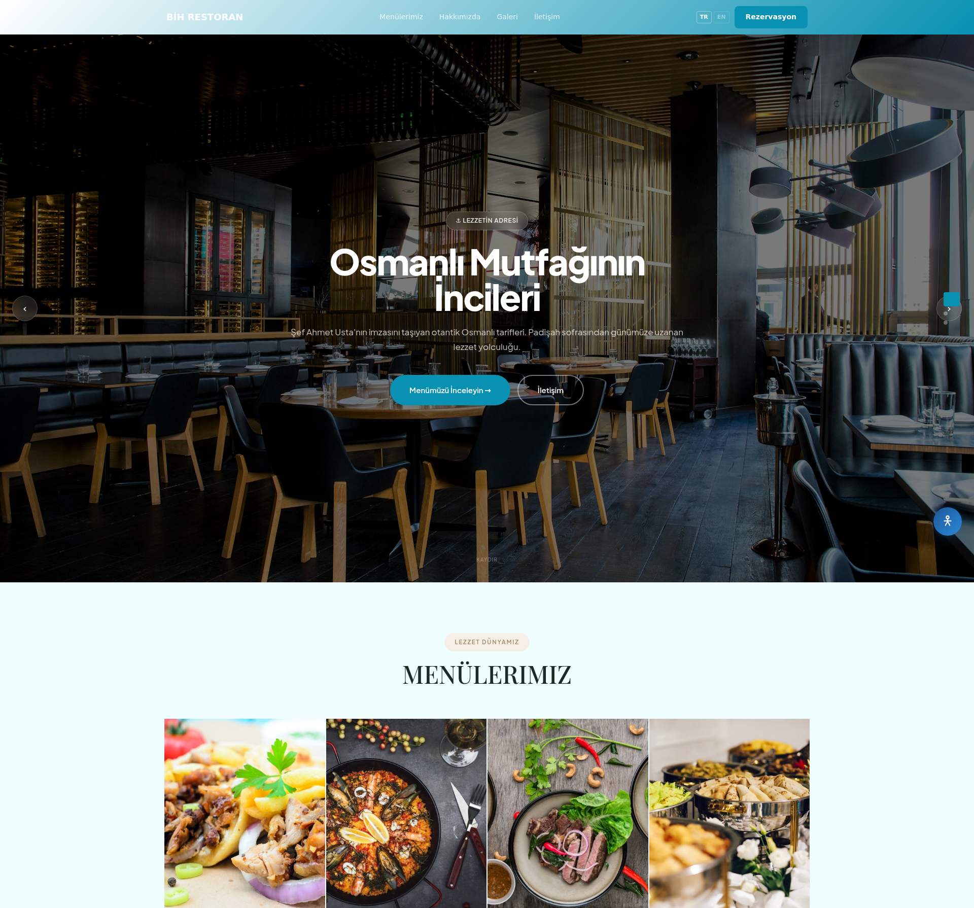 Steakhouse ve Et Restoranı Web Sitesi