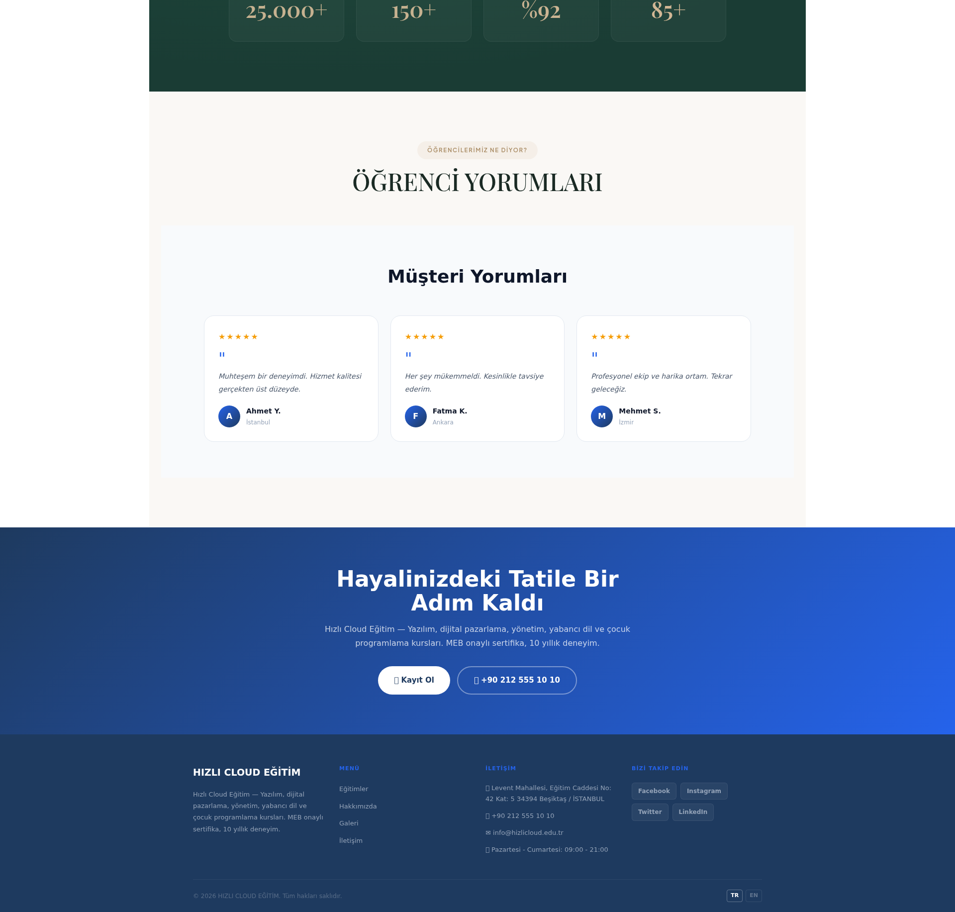 Sürücü Kursu Web Sitesi 3