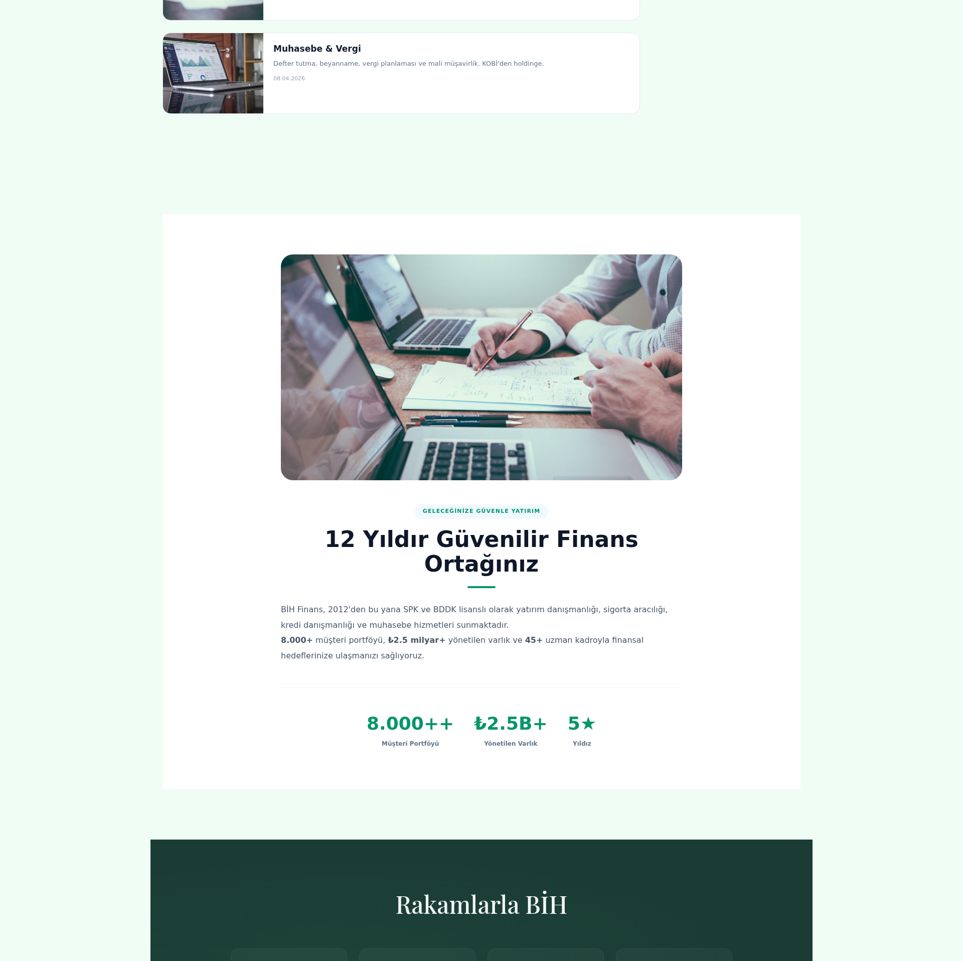 Yatırım ve Portföy Yönetimi Kurumsal Web Sitesi 2