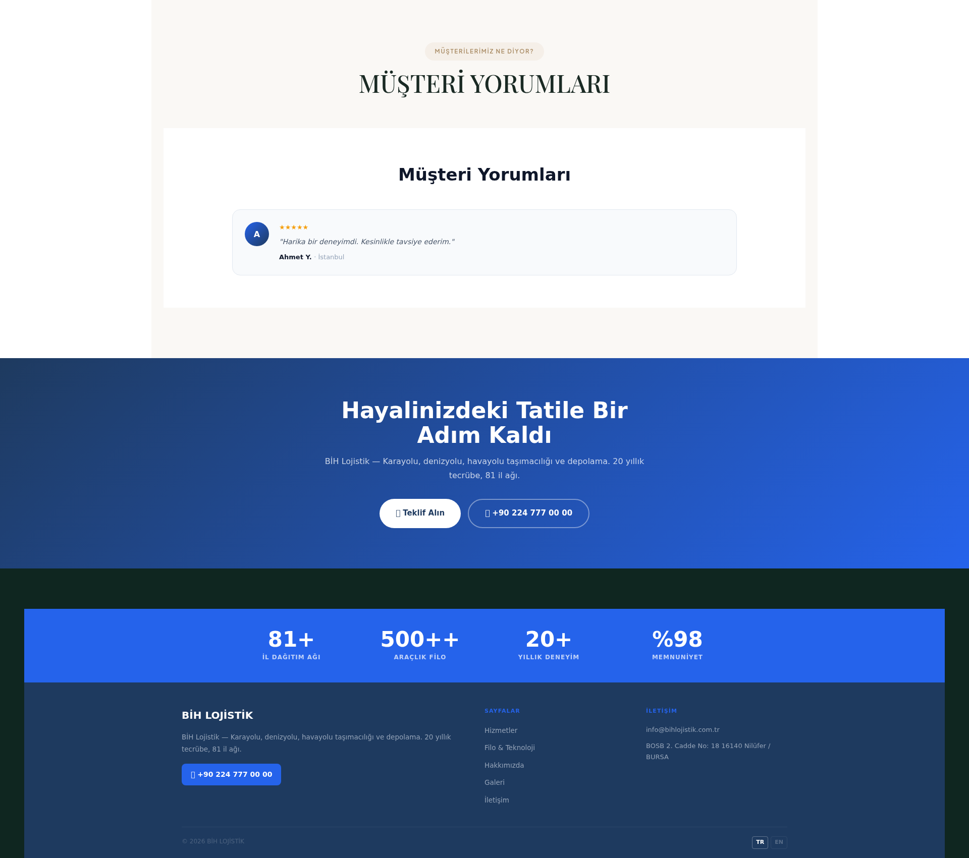 Ev ve Ofis Taşımacılığı Web Sitesi 3