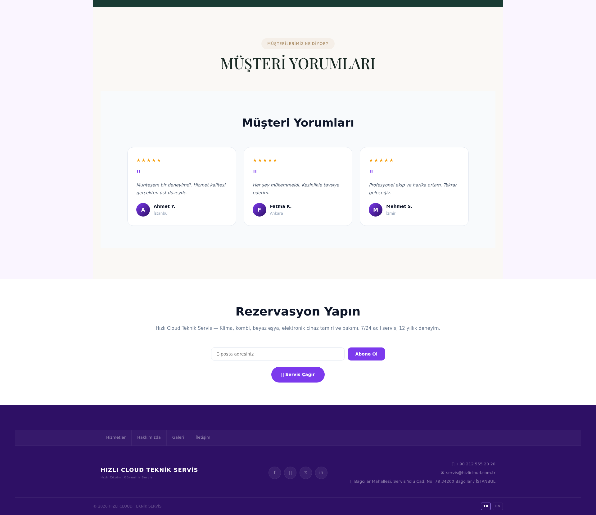 Asansör Bakım ve Servis Web Sitesi 3