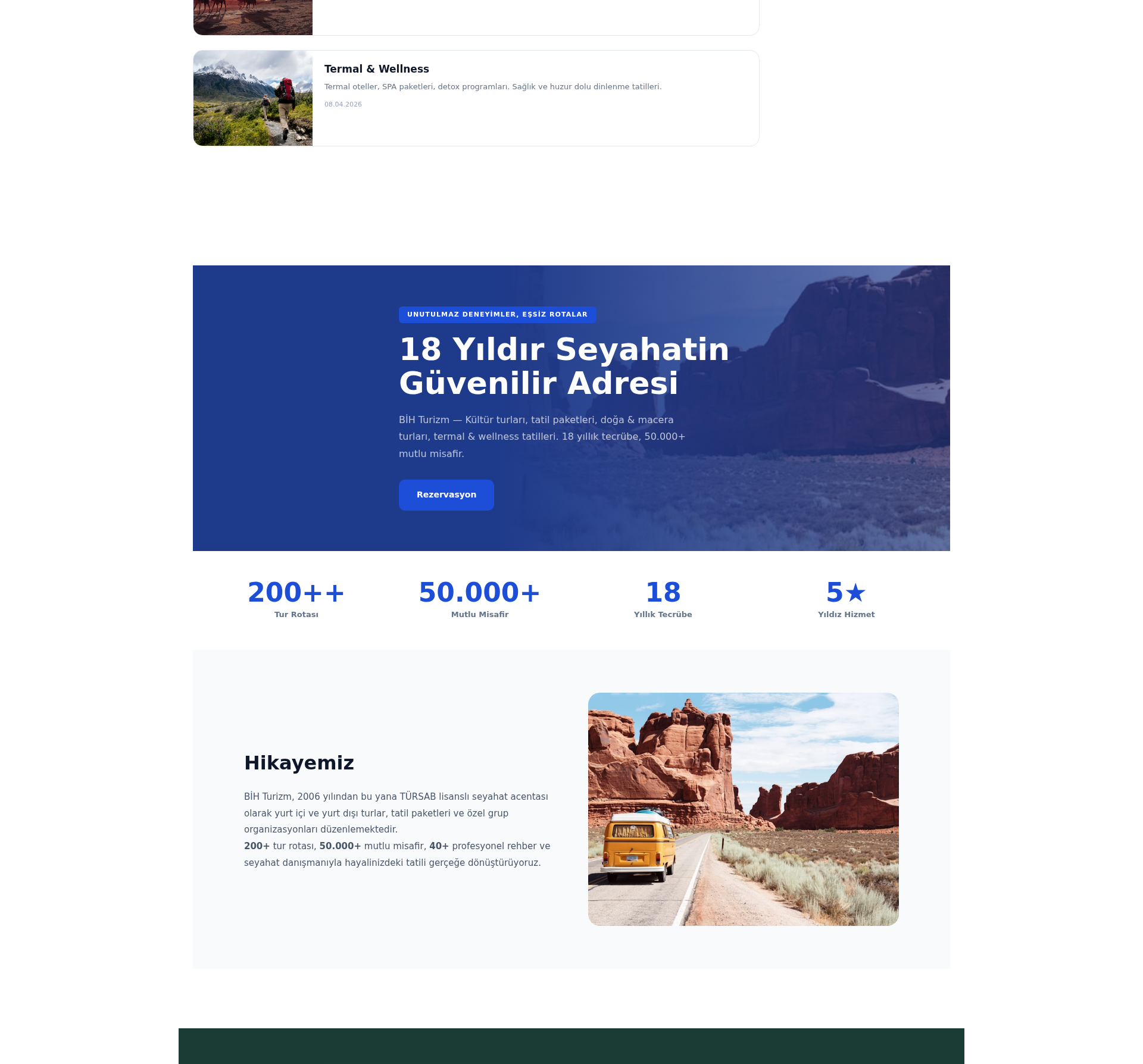 Doğa ve Macera Turizmi Web Sitesi 2