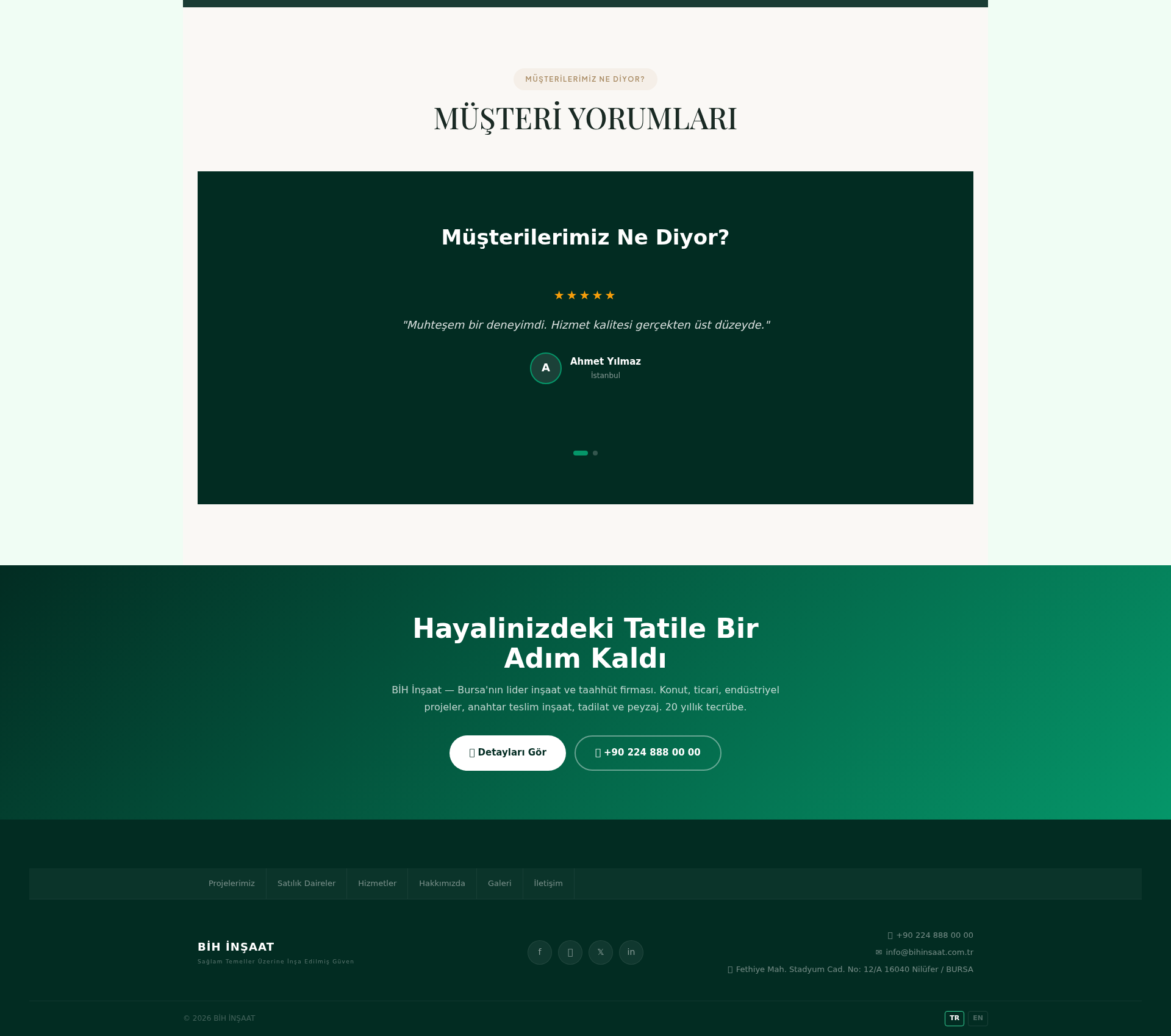 İnşaat Firması Kurumsal Web Sitesi 3