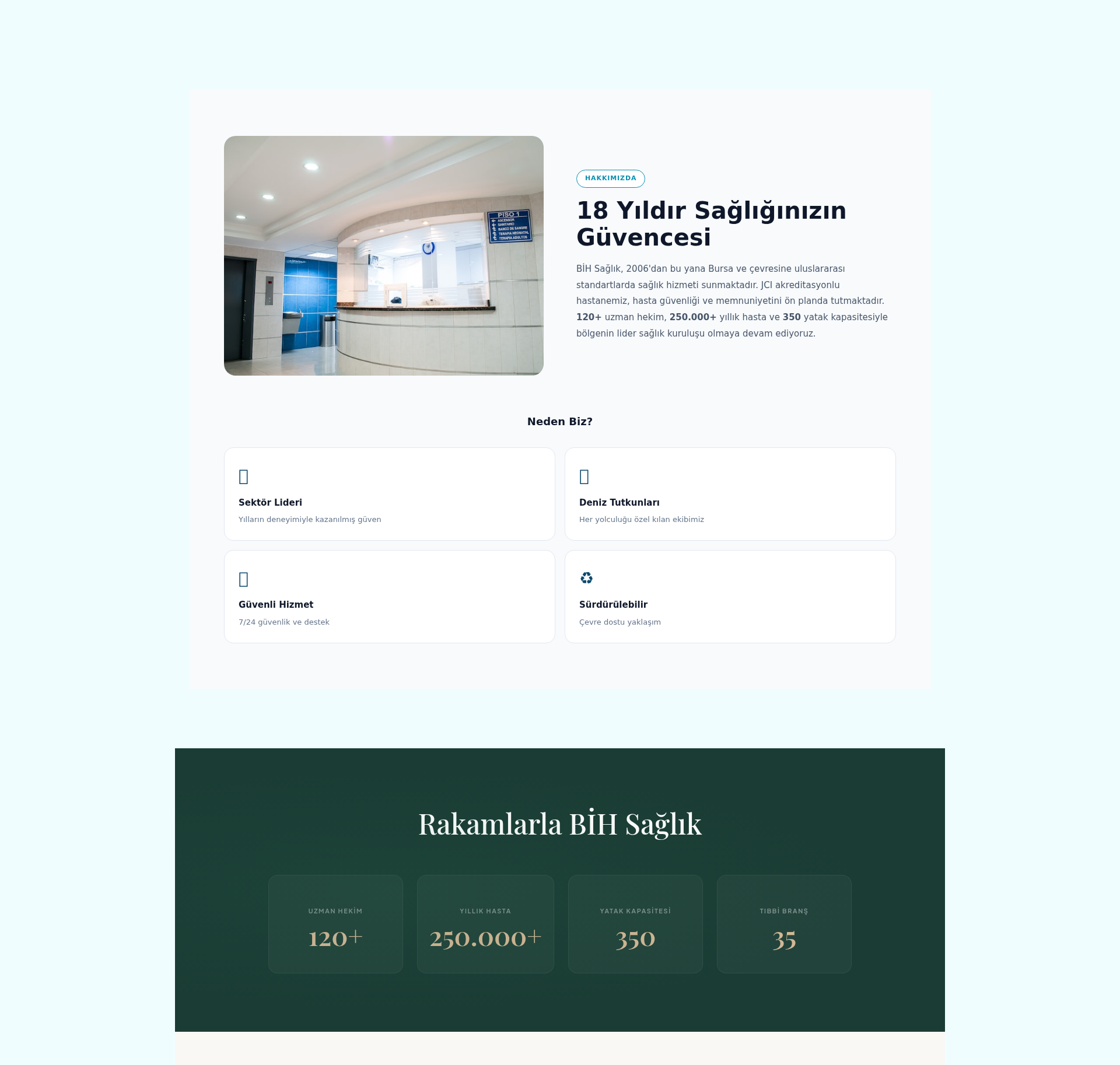 Diş Kliniği Kurumsal Web Sitesi 2
