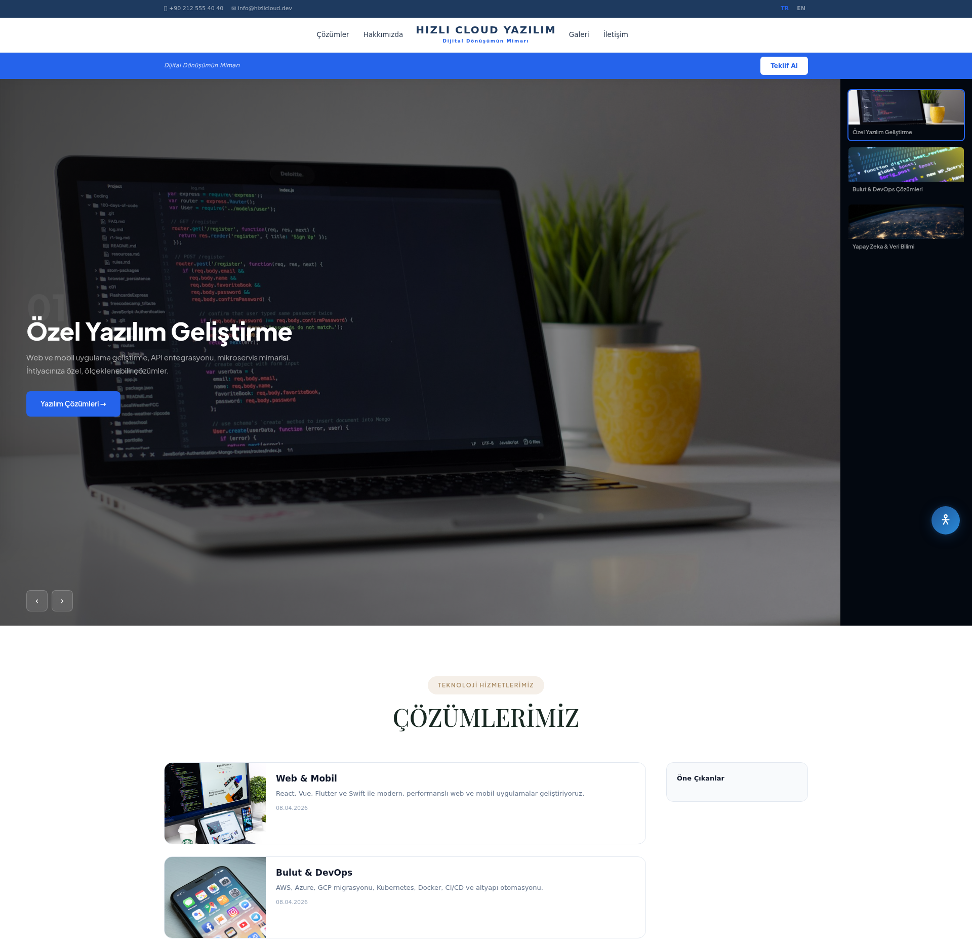 Mobil Uygulama Tanıtım Web Sitesi